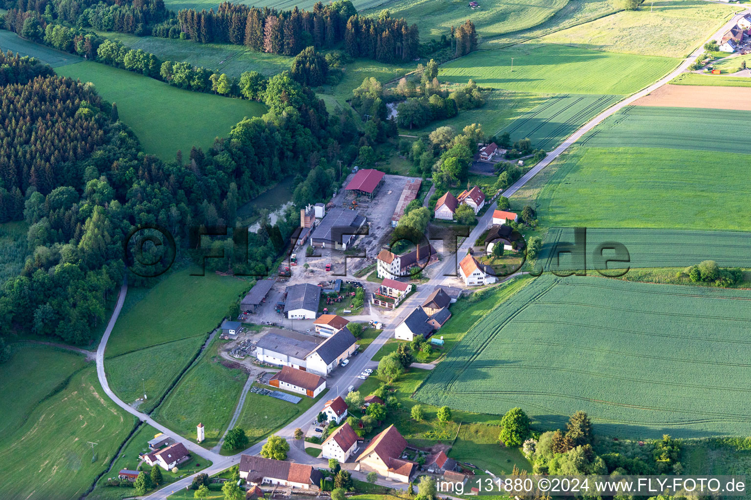 Vue aérienne de Quartier Dietershofen in Meßkirch dans le département Bade-Wurtemberg, Allemagne