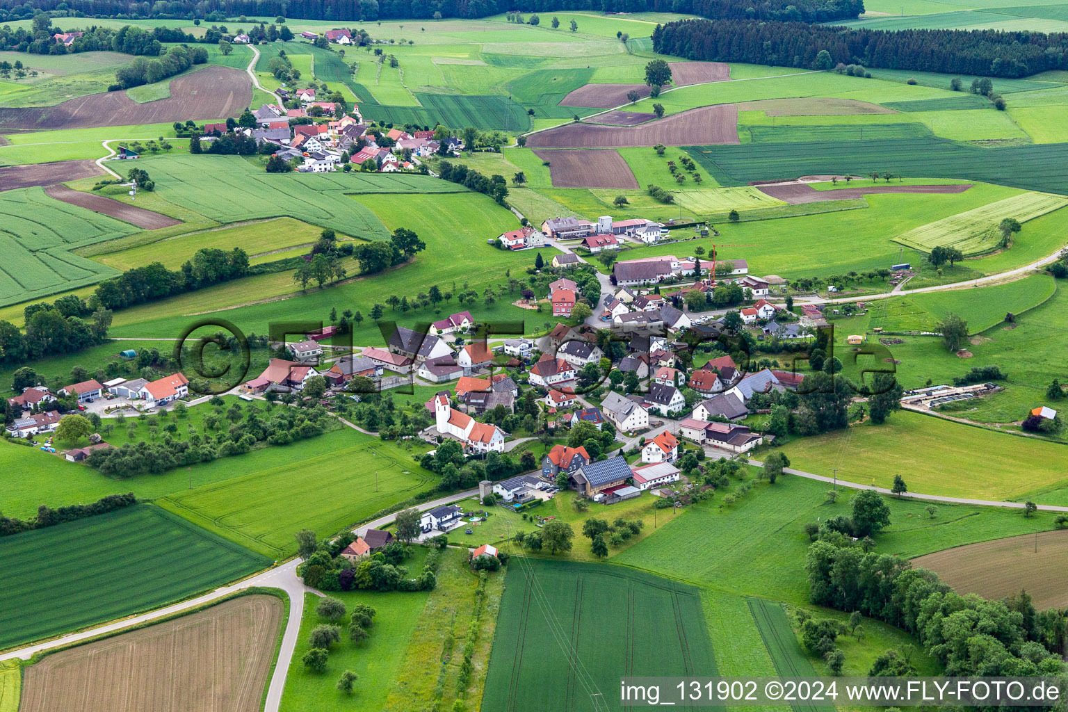 Vue aérienne de Quartier Danketsweiler in Horgenzell dans le département Bade-Wurtemberg, Allemagne