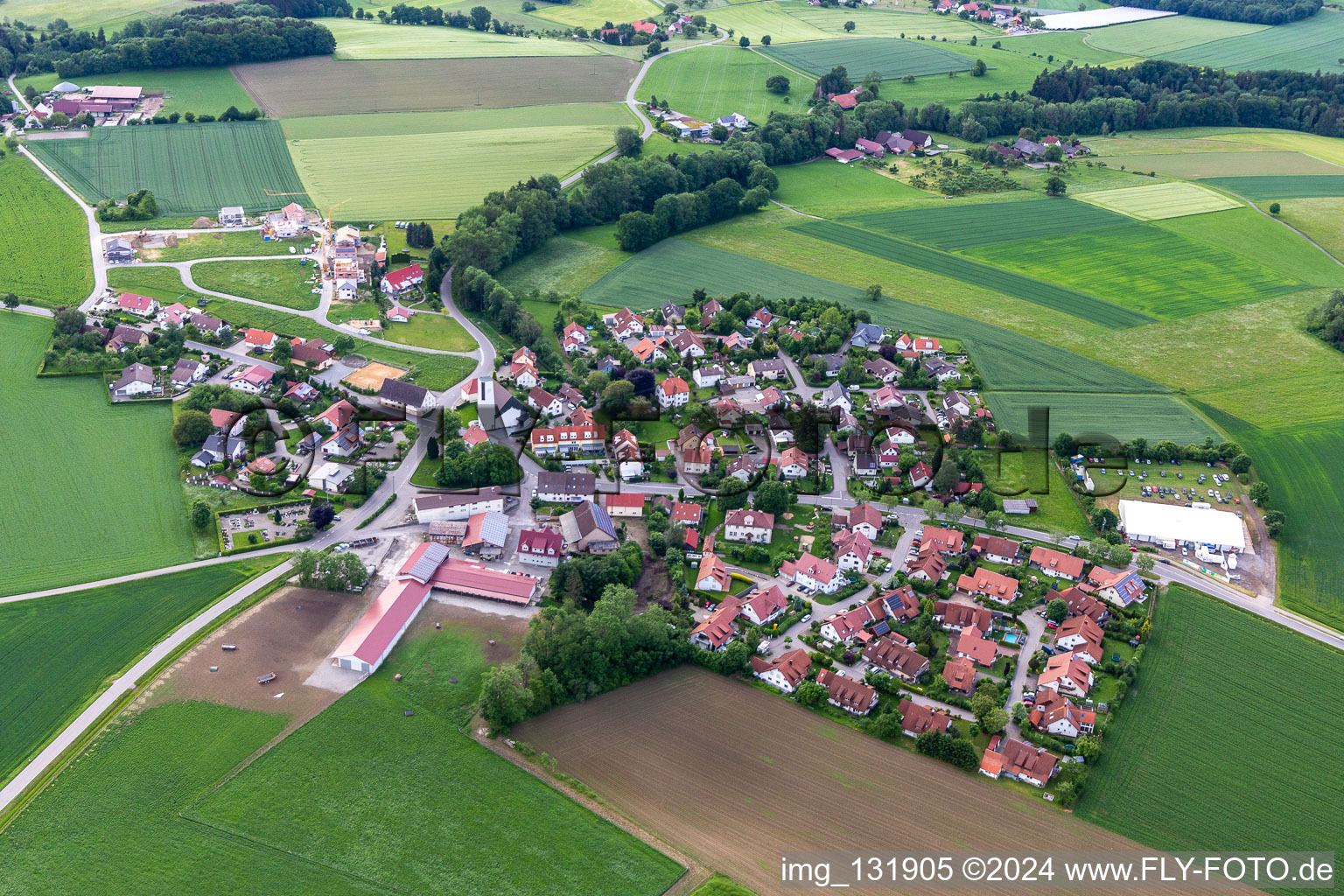 Vue aérienne de Quartier Zogenweiler in Horgenzell dans le département Bade-Wurtemberg, Allemagne