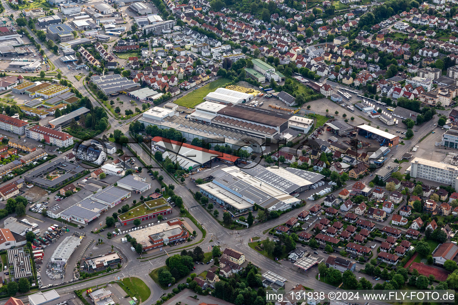 Vue aérienne de Franz Habisreutinger GmbH & Co. KG à Weingarten bei Ravensburg dans le département Bade-Wurtemberg, Allemagne