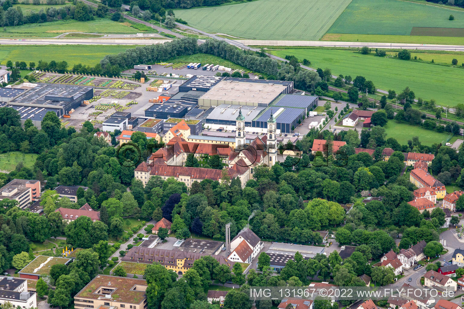 Vue aérienne de Saint Pierre et Paul à Ravensburg dans le département Bade-Wurtemberg, Allemagne