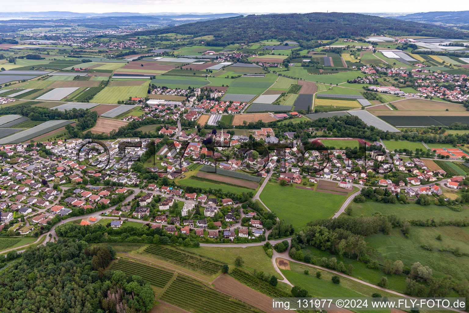 Vue aérienne de Oberteuringen dans le département Bade-Wurtemberg, Allemagne