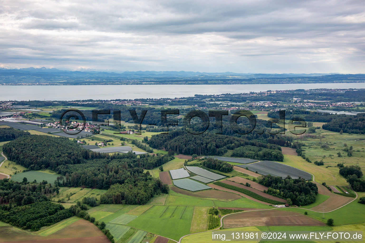 Vue aérienne de Friedrichshafen dans le département Bade-Wurtemberg, Allemagne