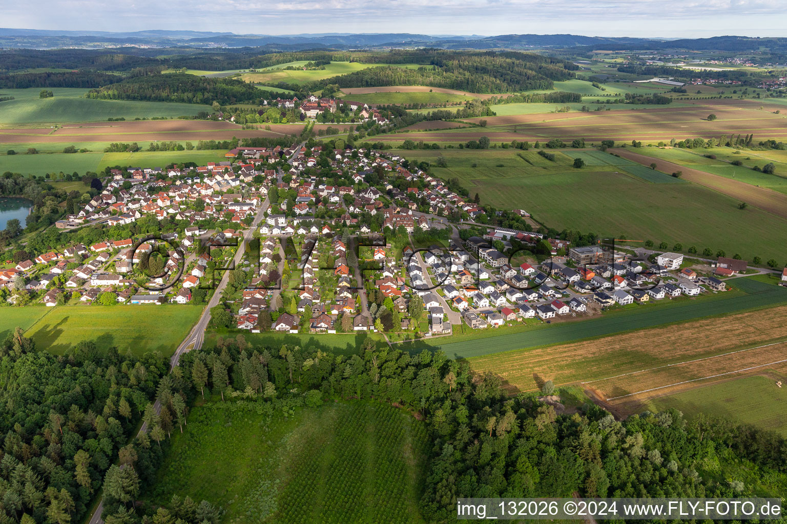 Vue aérienne de Quartier Stefansfeld in Salem dans le département Bade-Wurtemberg, Allemagne