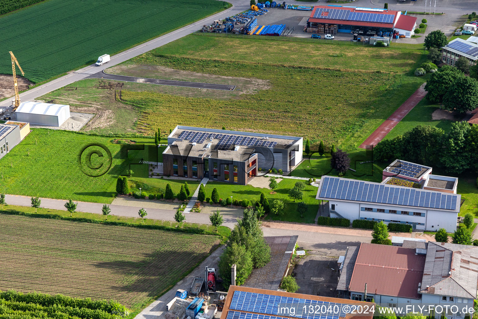 Vue aérienne de Camphill Training gGmbH à Frickingen dans le département Bade-Wurtemberg, Allemagne