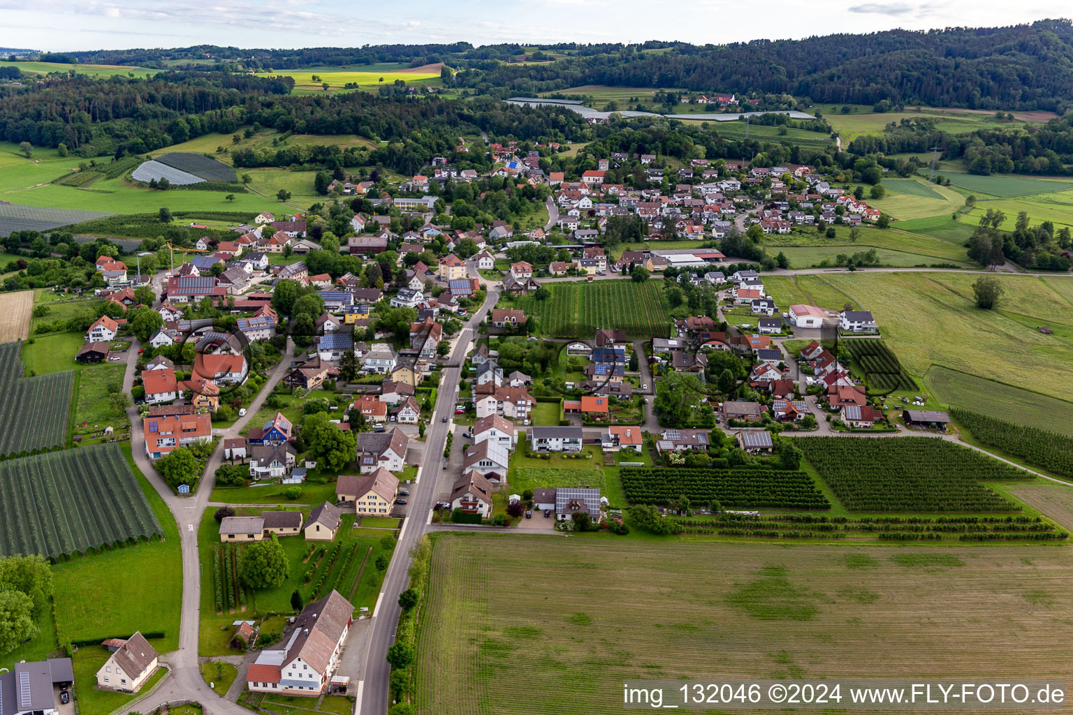 Vue aérienne de Quartier Altheim in Frickingen dans le département Bade-Wurtemberg, Allemagne