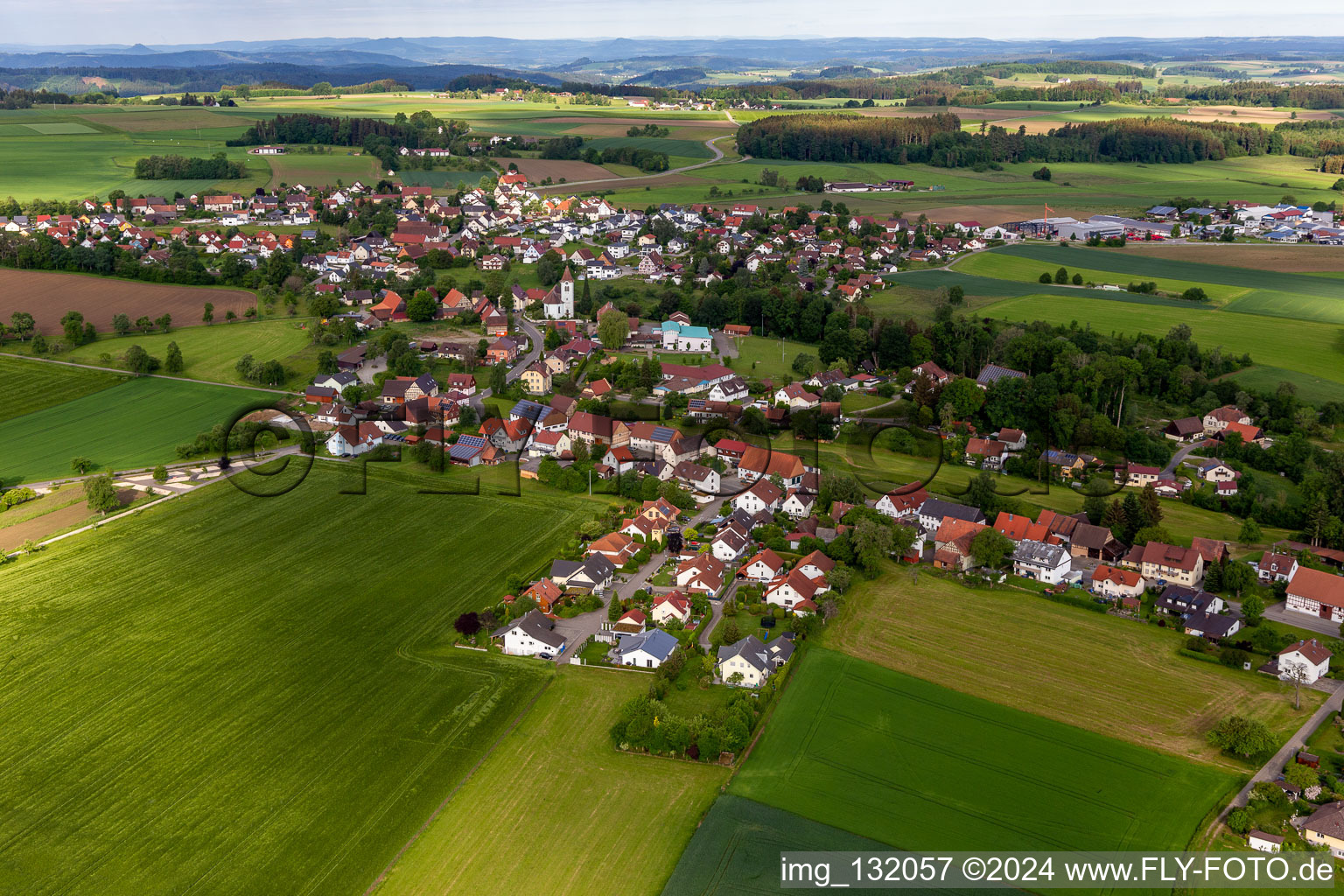 Vue aérienne de Joues de poêle à Herdwangen-Schönach dans le département Bade-Wurtemberg, Allemagne