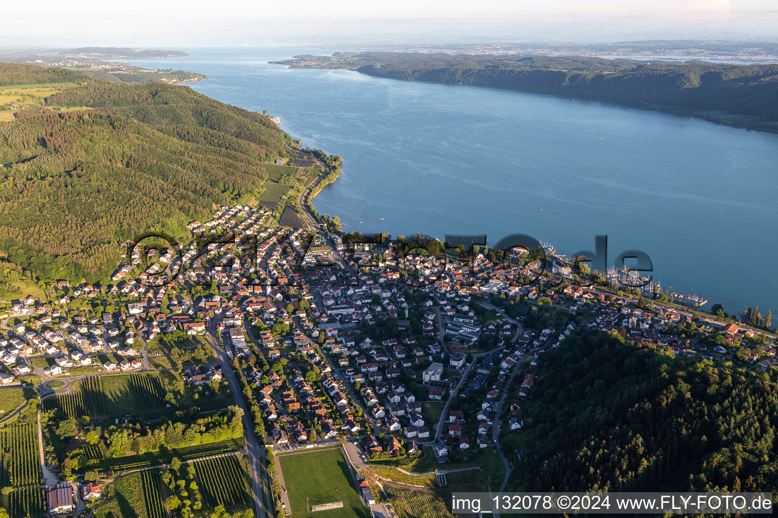 Quartier Ludwigshafen in Bodman-Ludwigshafen dans le département Bade-Wurtemberg, Allemagne vu d'un drone