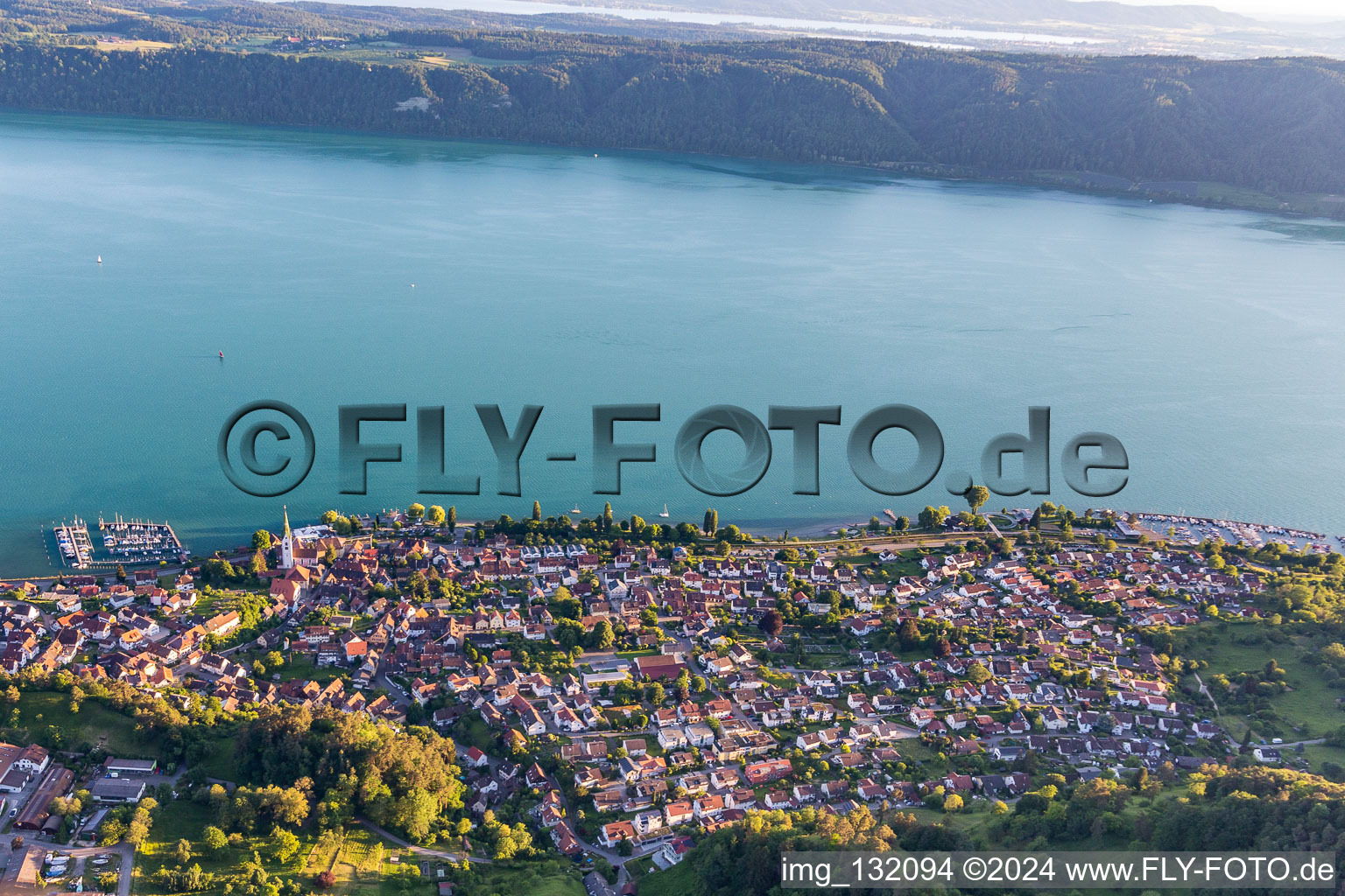 Vue oblique de Sipplingen dans le département Bade-Wurtemberg, Allemagne