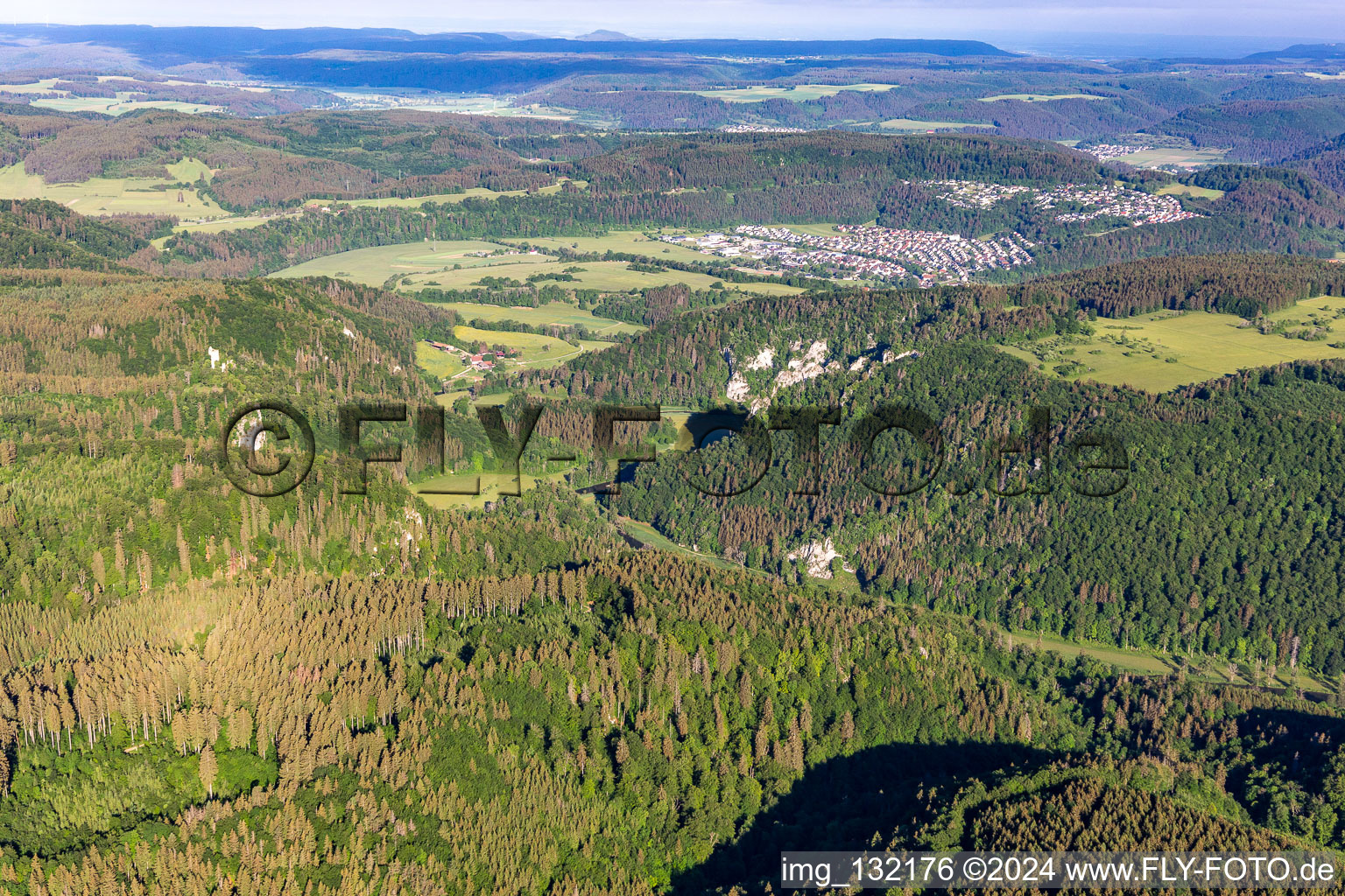 Fridingen an der Donau dans le département Bade-Wurtemberg, Allemagne du point de vue du drone