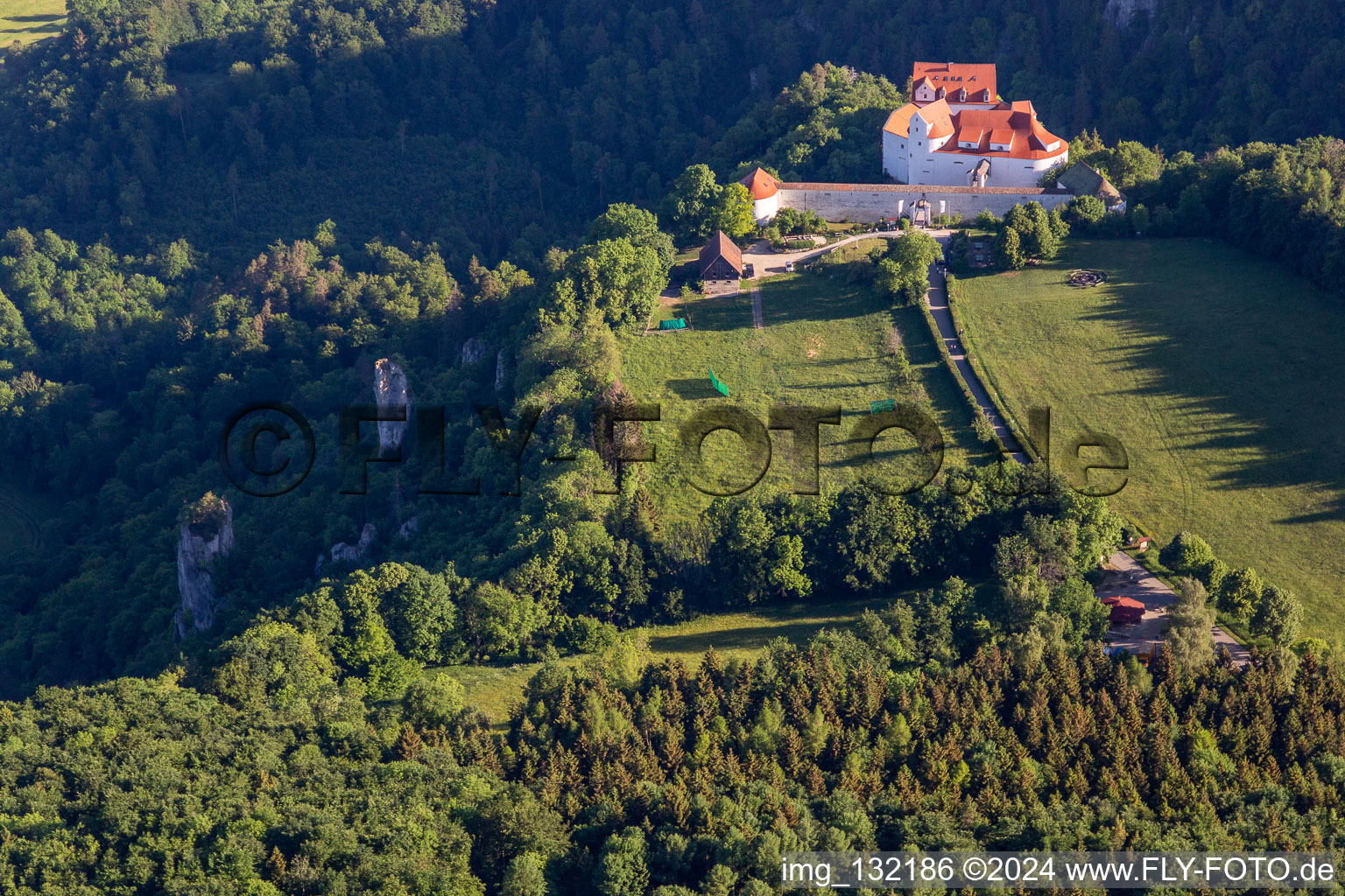 Château de Bronnen à Fridingen an der Donau dans le département Bade-Wurtemberg, Allemagne hors des airs