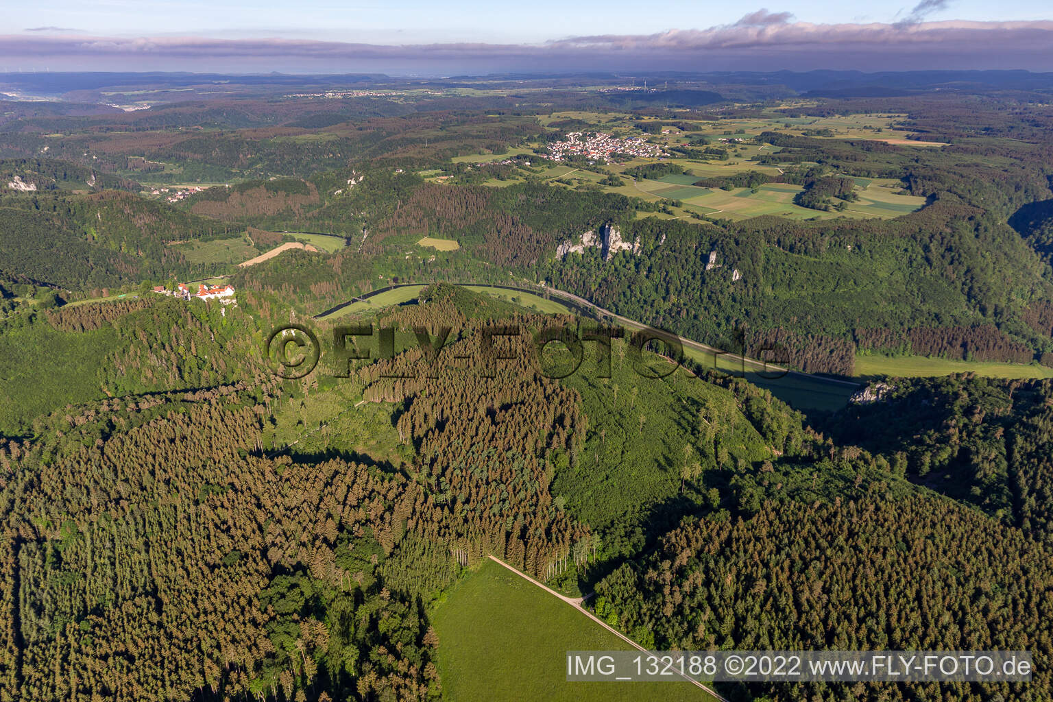 Vue aérienne de Irndorf dans le département Bade-Wurtemberg, Allemagne
