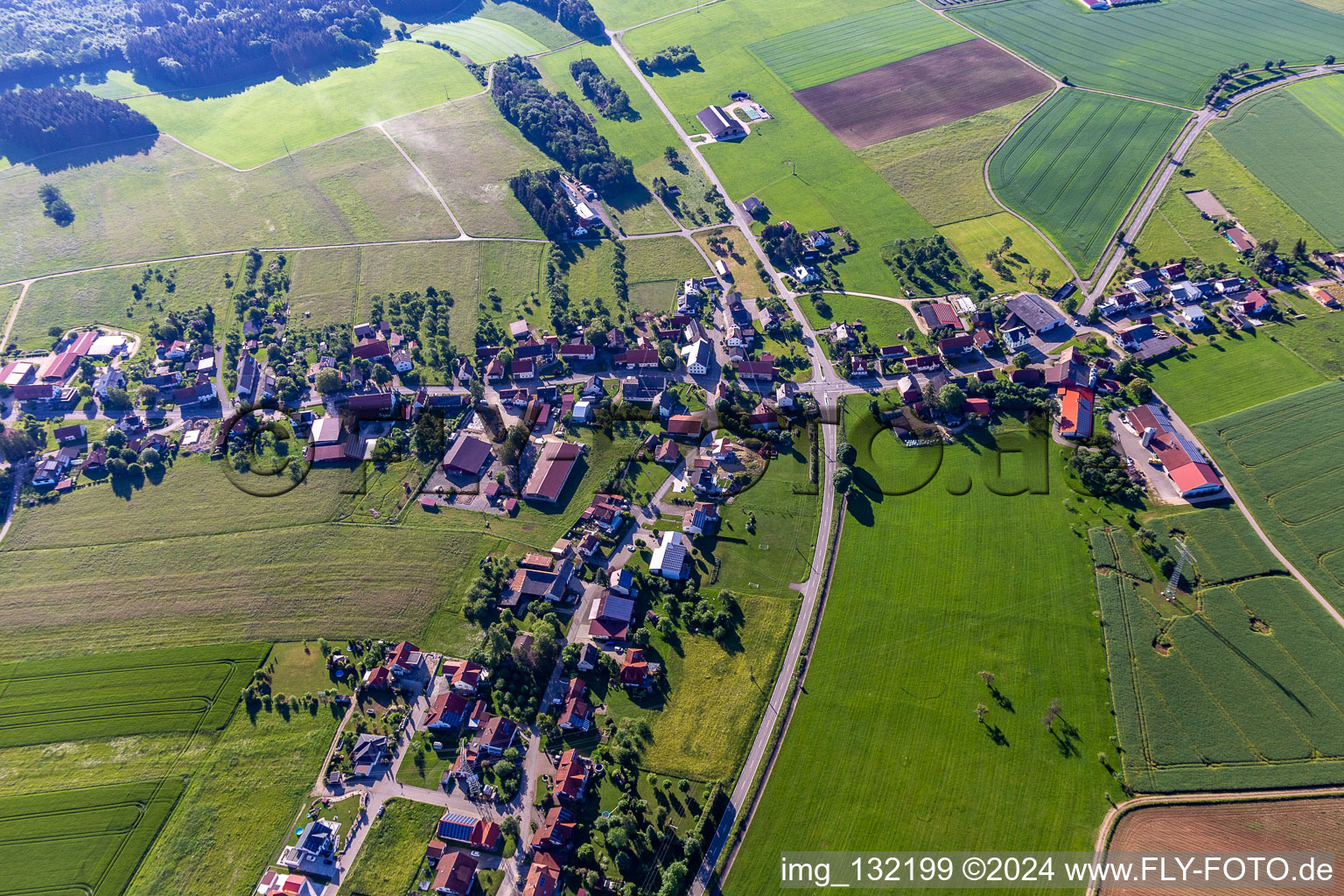 Vue aérienne de Quartier Langenhart in Meßkirch dans le département Bade-Wurtemberg, Allemagne