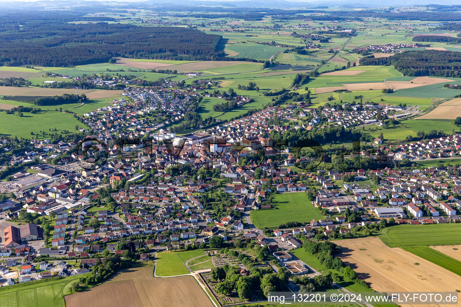 Enregistrement par drone de Meßkirch dans le département Bade-Wurtemberg, Allemagne