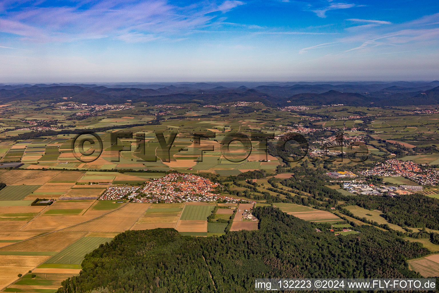 Photographie aérienne de Panorama du Palatinat du Sud Klingbachtal à Rohrbach dans le département Rhénanie-Palatinat, Allemagne