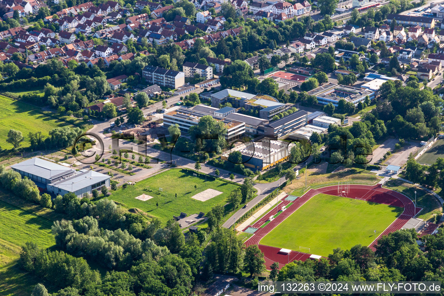 Vue aérienne de Nouveau bâtiment IGS à Kandel dans le département Rhénanie-Palatinat, Allemagne