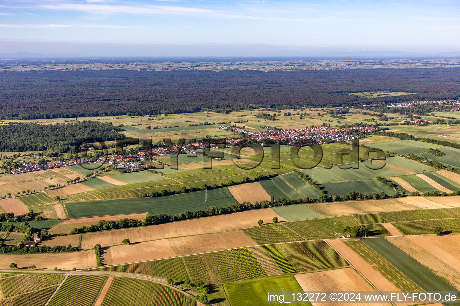 Image drone de Freckenfeld dans le département Rhénanie-Palatinat, Allemagne