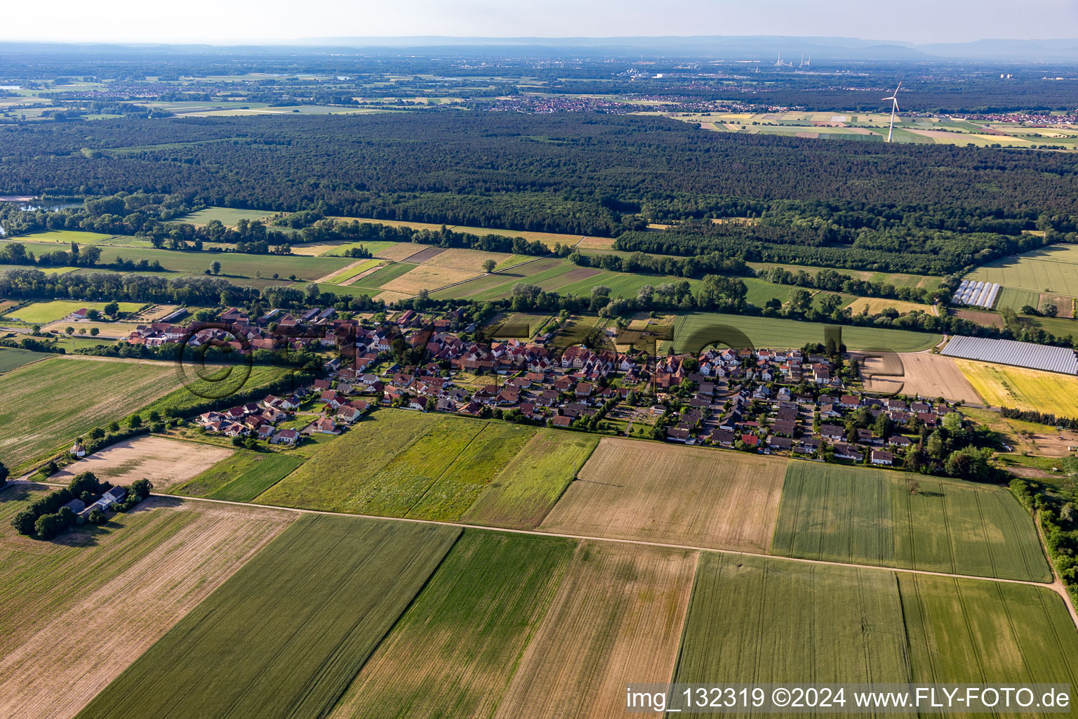 Herxheimweyher dans le département Rhénanie-Palatinat, Allemagne d'un drone