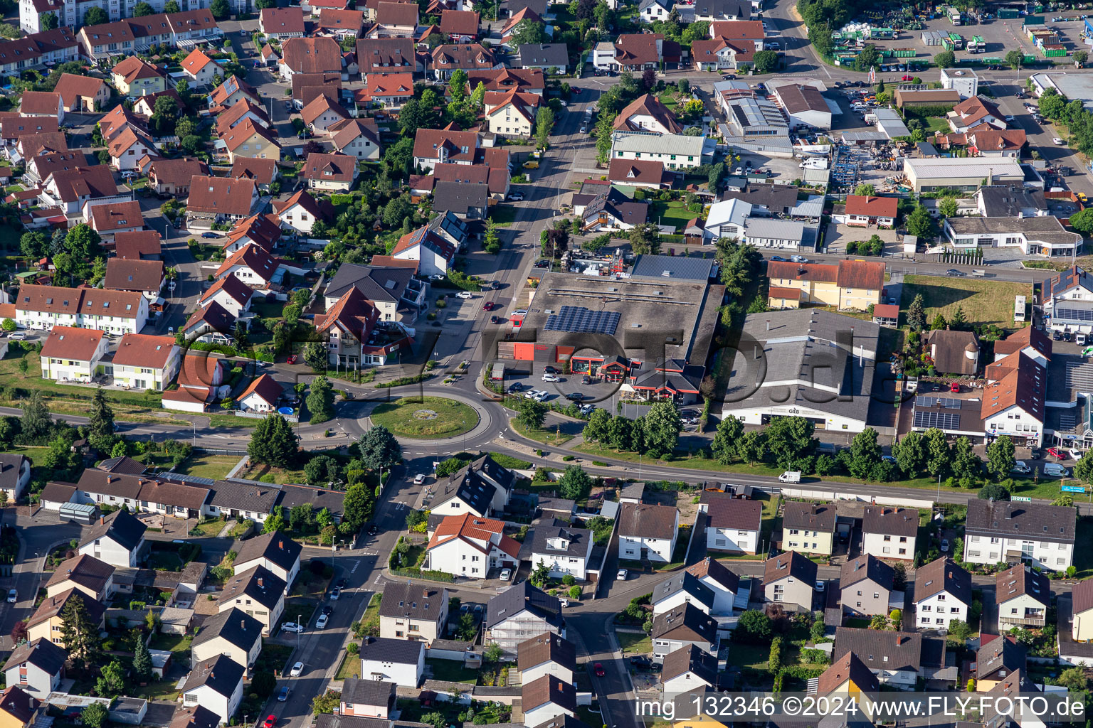 Vue aérienne de Milz GmbH à Rülzheim dans le département Rhénanie-Palatinat, Allemagne