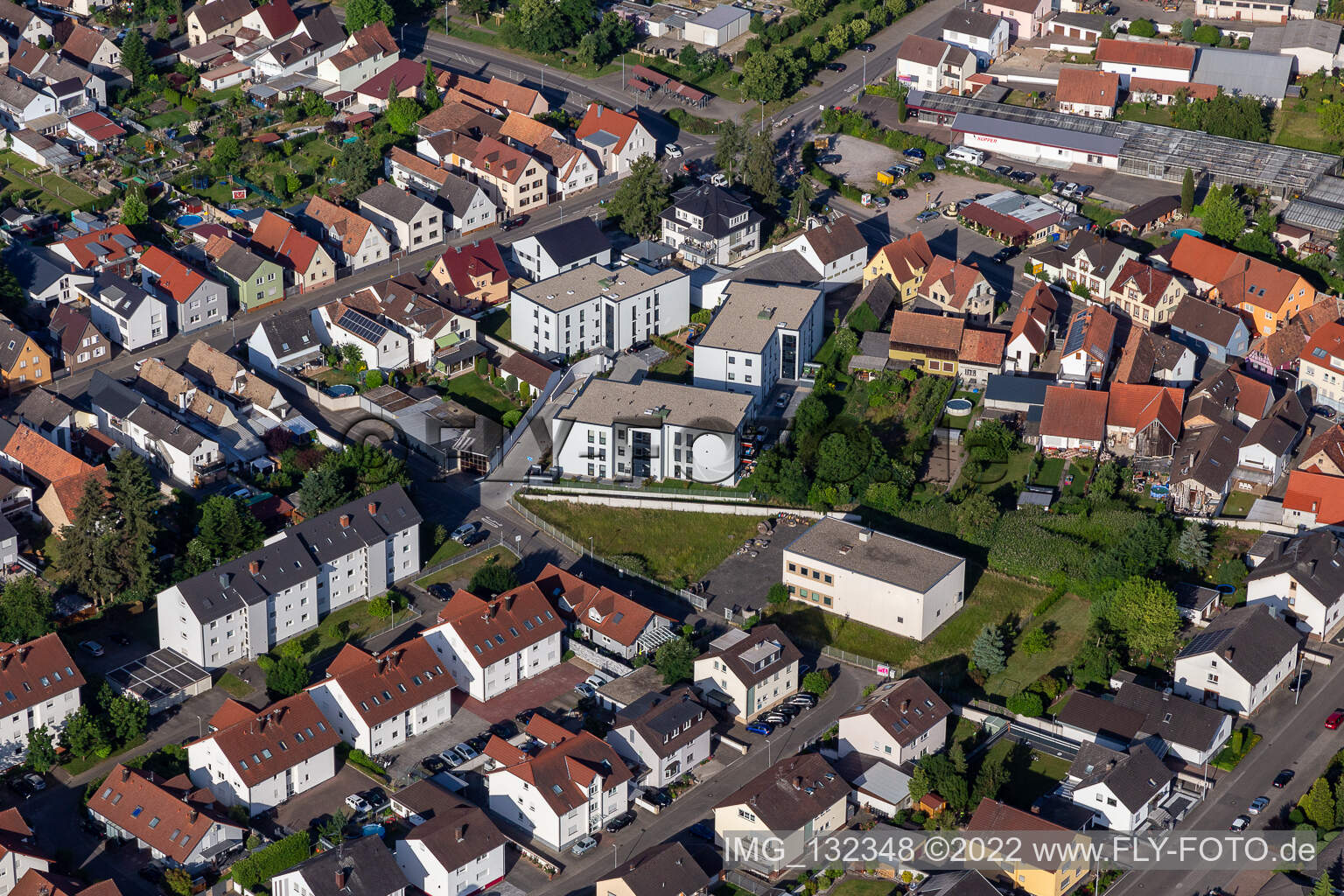 Vue aérienne de Bague Beethoven à Rülzheim dans le département Rhénanie-Palatinat, Allemagne
