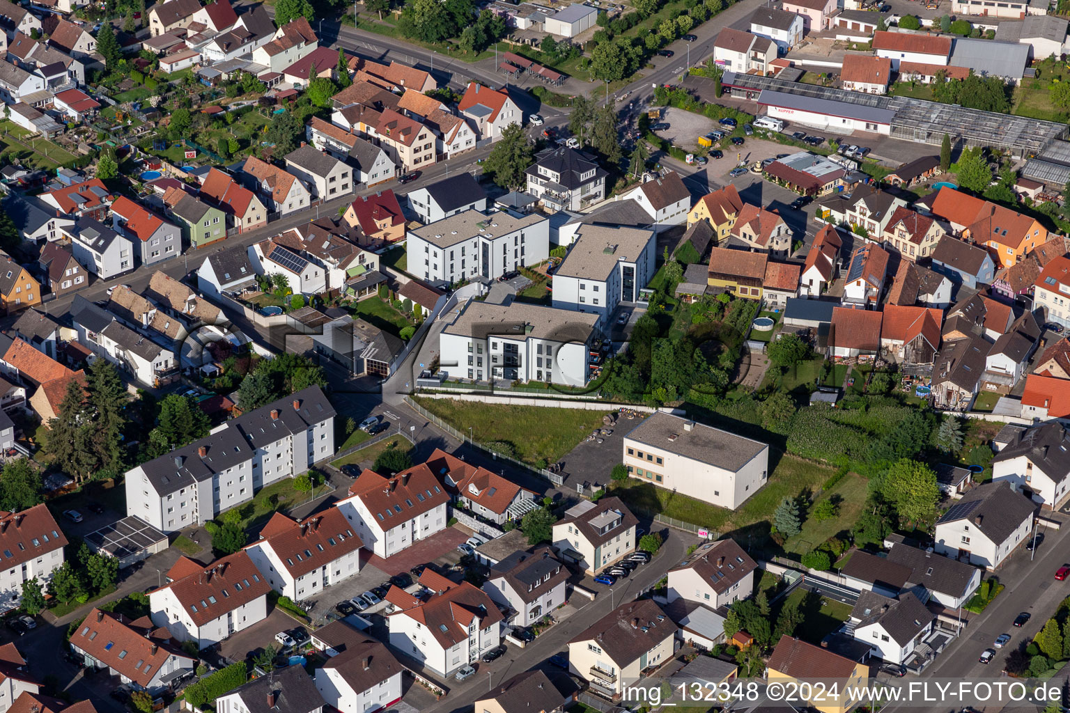 Vue aérienne de Bague Beethoven à Rülzheim dans le département Rhénanie-Palatinat, Allemagne