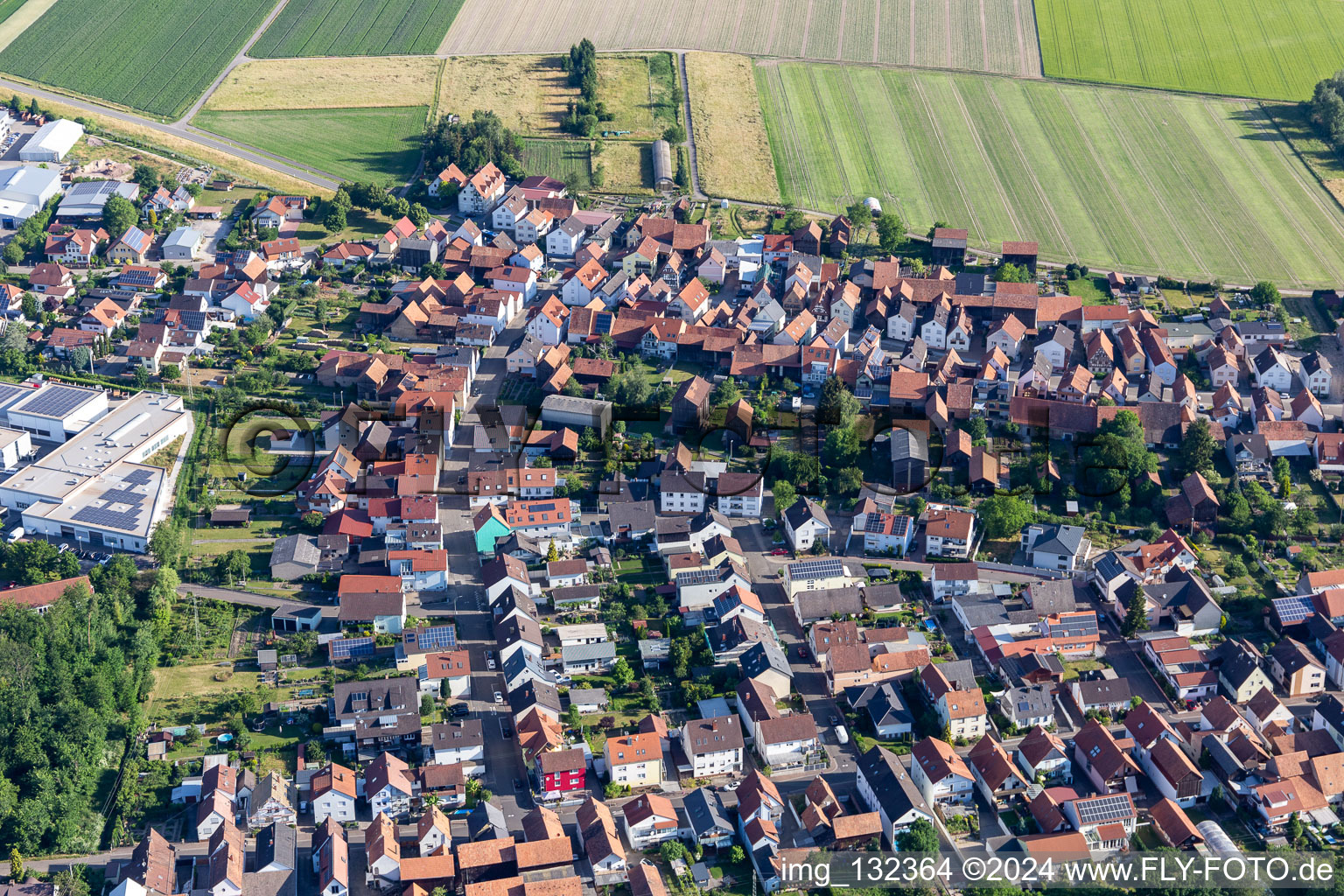 Vue aérienne de Waldstr. à Hatzenbühl dans le département Rhénanie-Palatinat, Allemagne