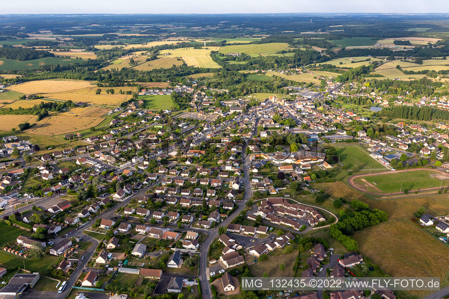 Photographie aérienne de Bouloire dans le département Sarthe, France