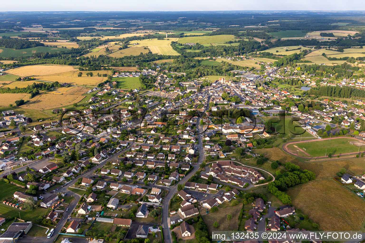 Photographie aérienne de Bouloire dans le département Sarthe, France