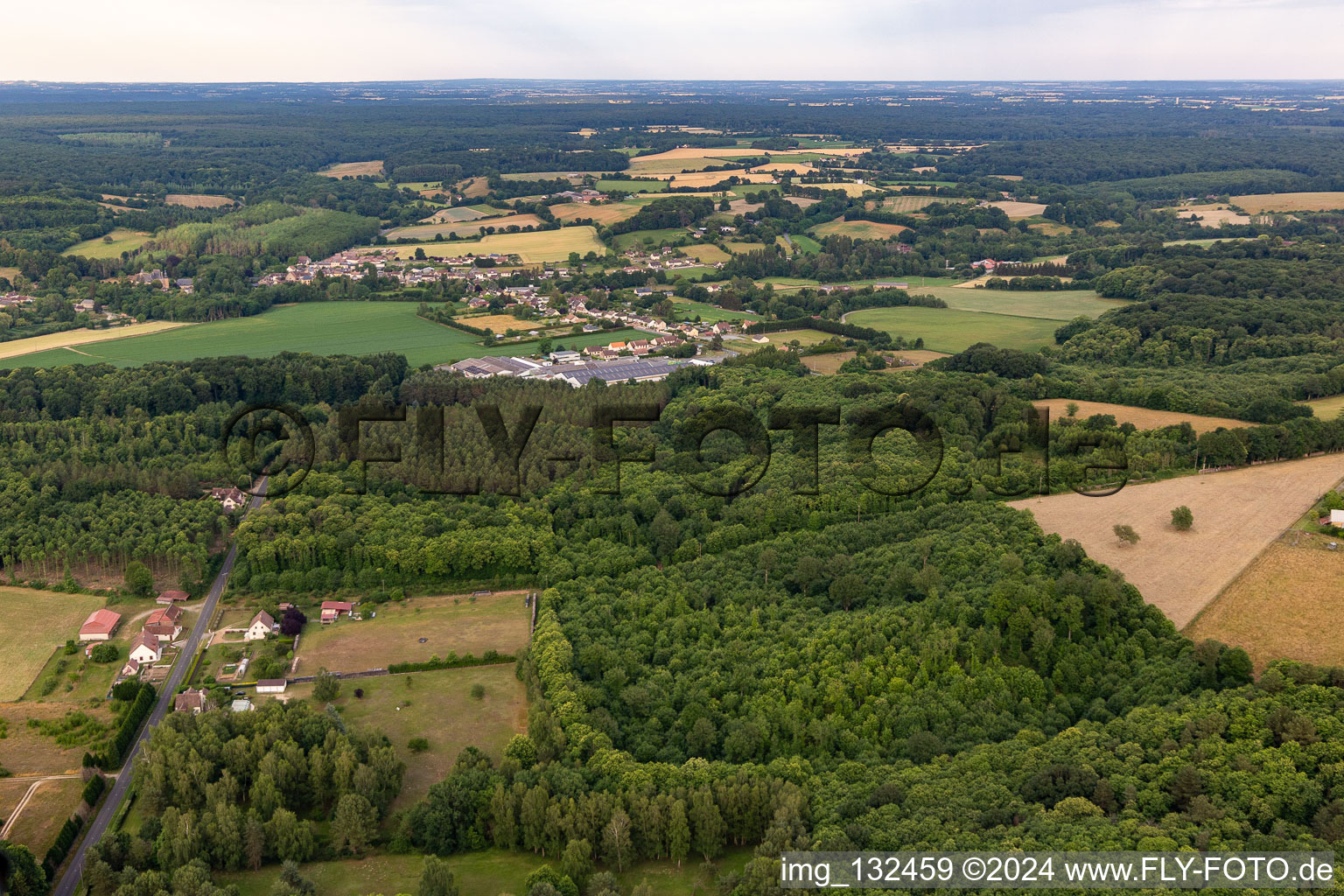 Photographie aérienne de Dollon dans le département Sarthe, France