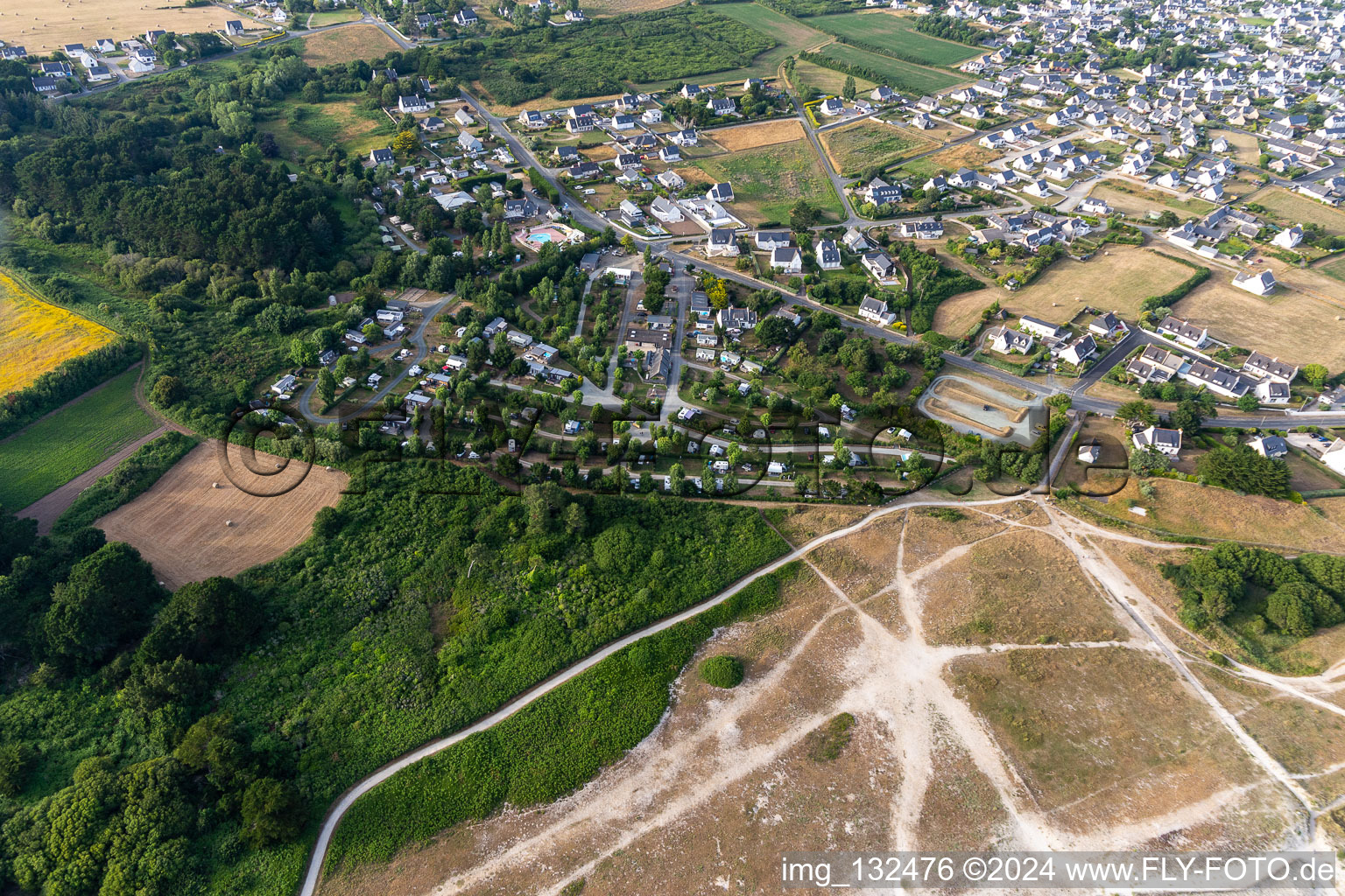 Vue aérienne de Camping Des Dunes à Plobannalec-Lesconil dans le département Finistère, France