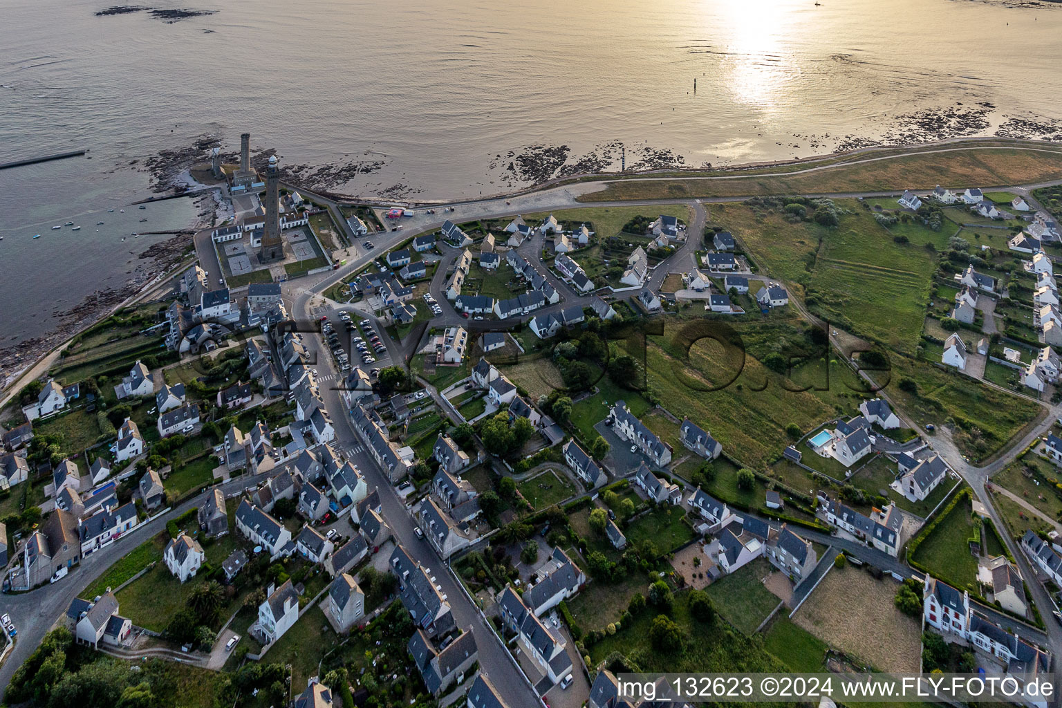 Quartier St-Guenole-St Pierre in Penmarch dans le département Finistère, France hors des airs