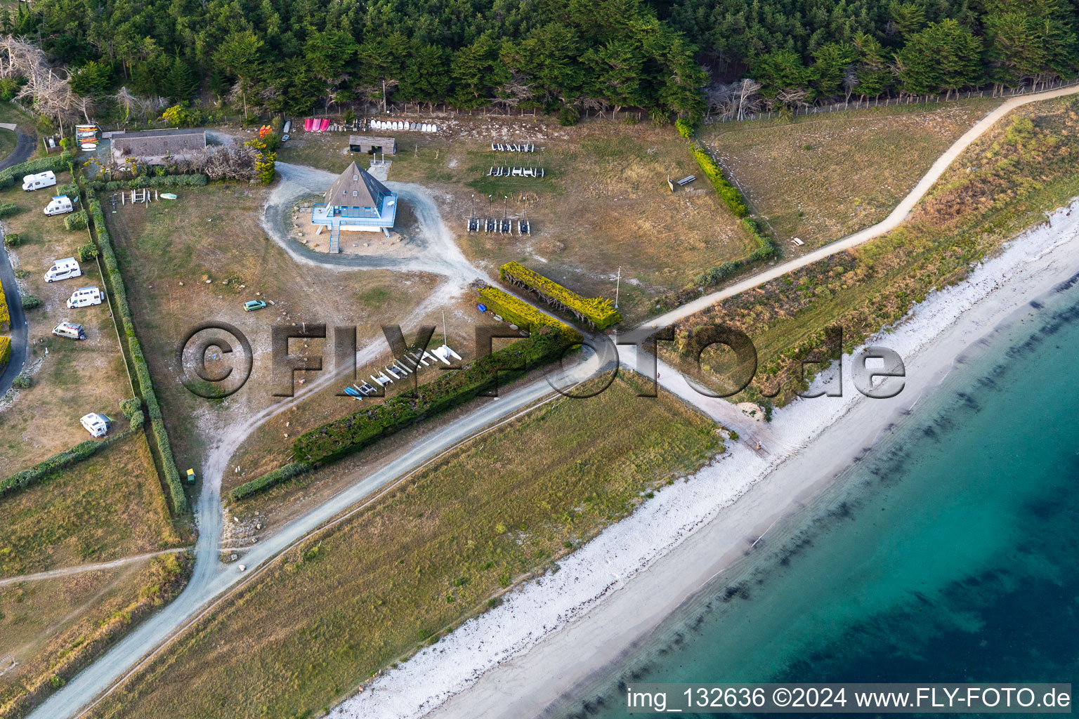 Photographie aérienne de Camping Municipal Toul Ar Ster à le quartier Penmarc'h-Kerity in Penmarch dans le département Finistère, France