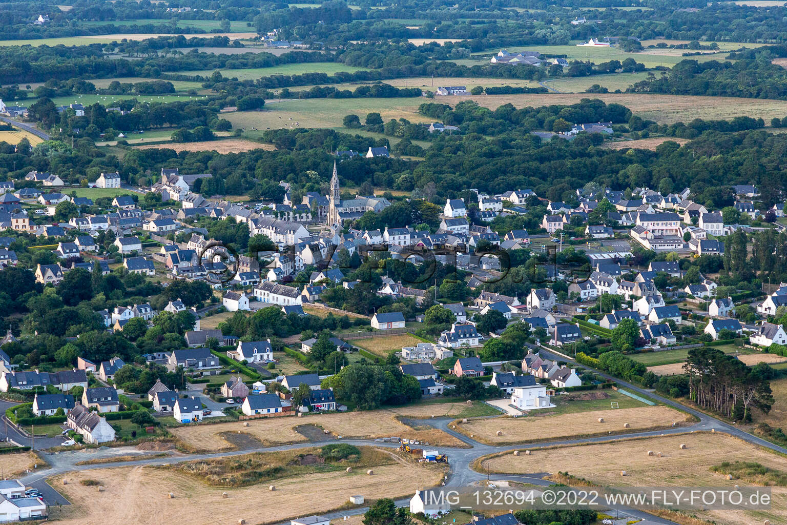 Plobannalec-Lesconil dans le département Finistère, France hors des airs