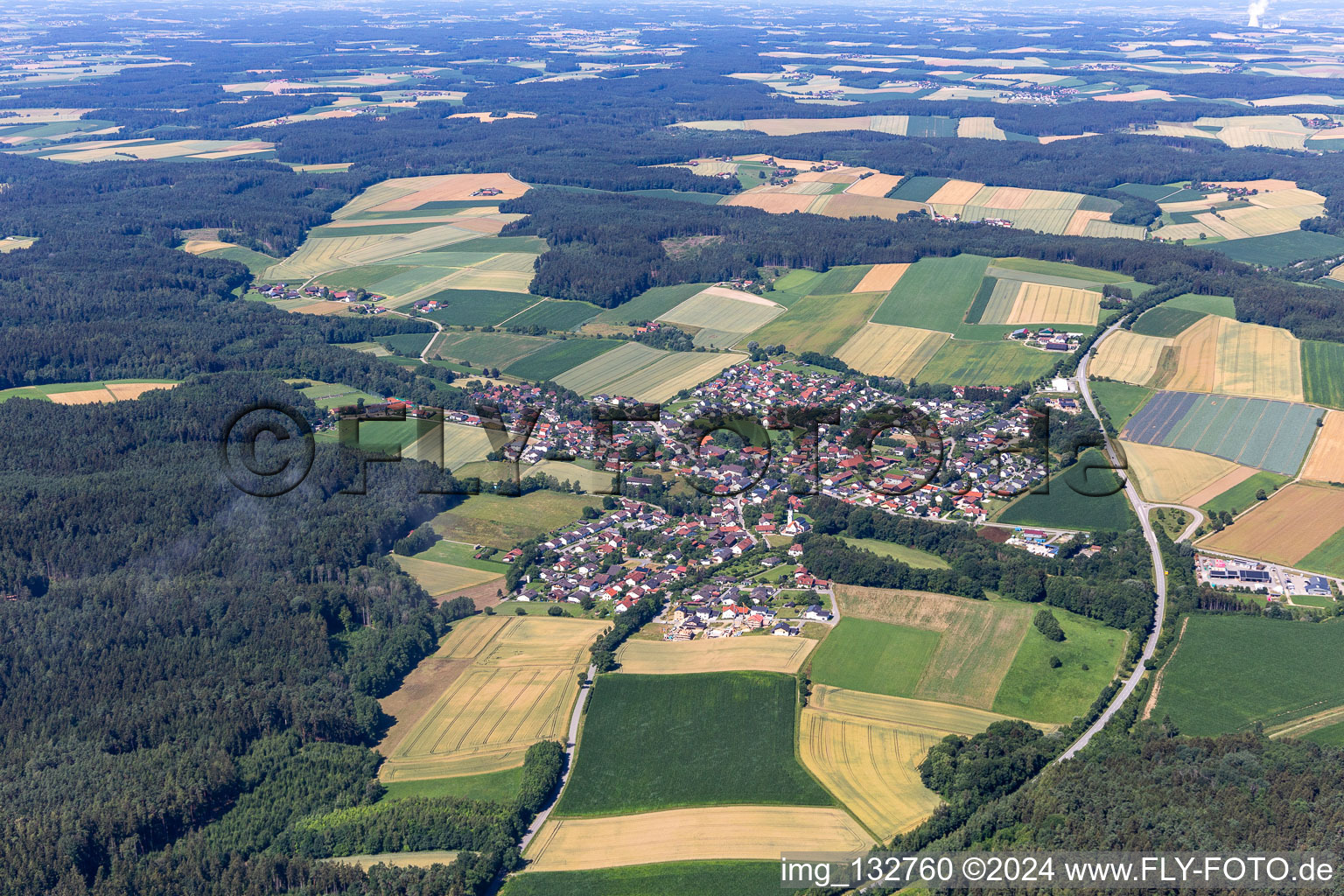 Vue aérienne de Quartier Griesbach in Reisbach dans le département Bavière, Allemagne