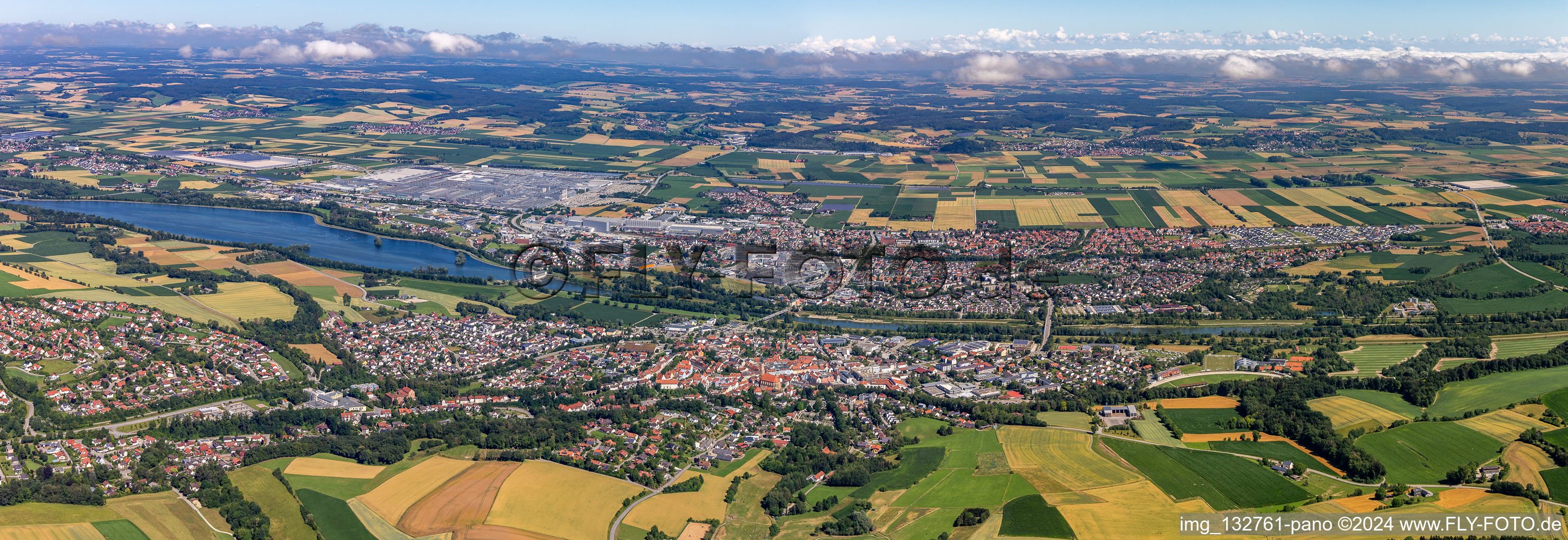 Quartier Höll in Dingolfing dans le département Bavière, Allemagne d'en haut