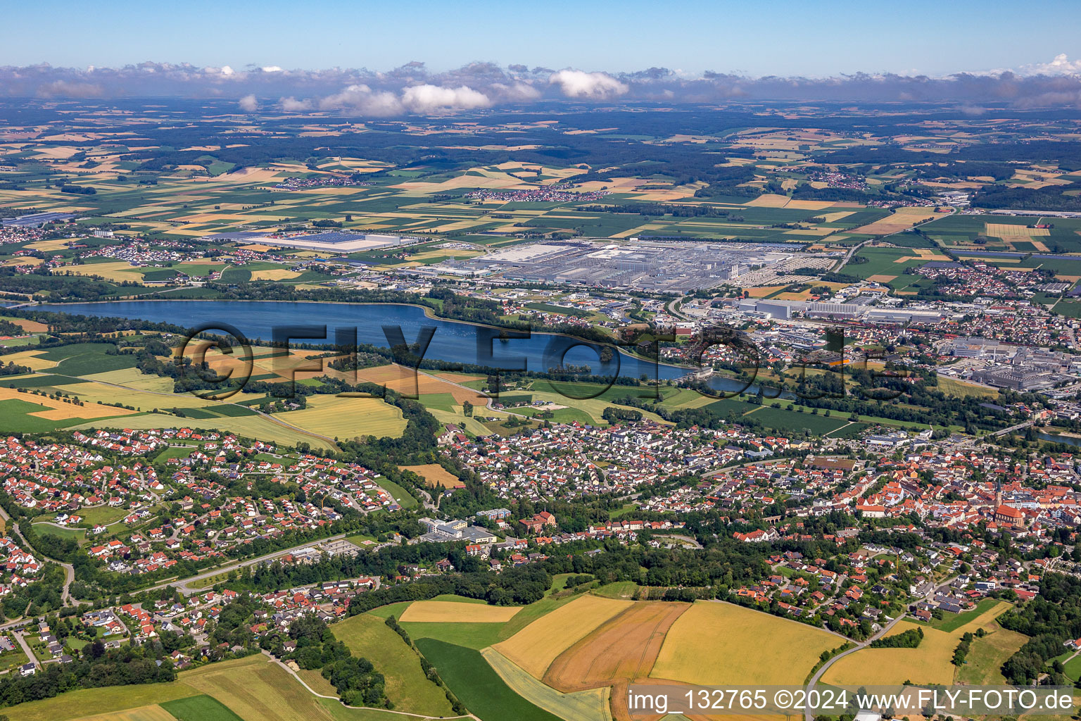 Dingolfing dans le département Bavière, Allemagne d'en haut