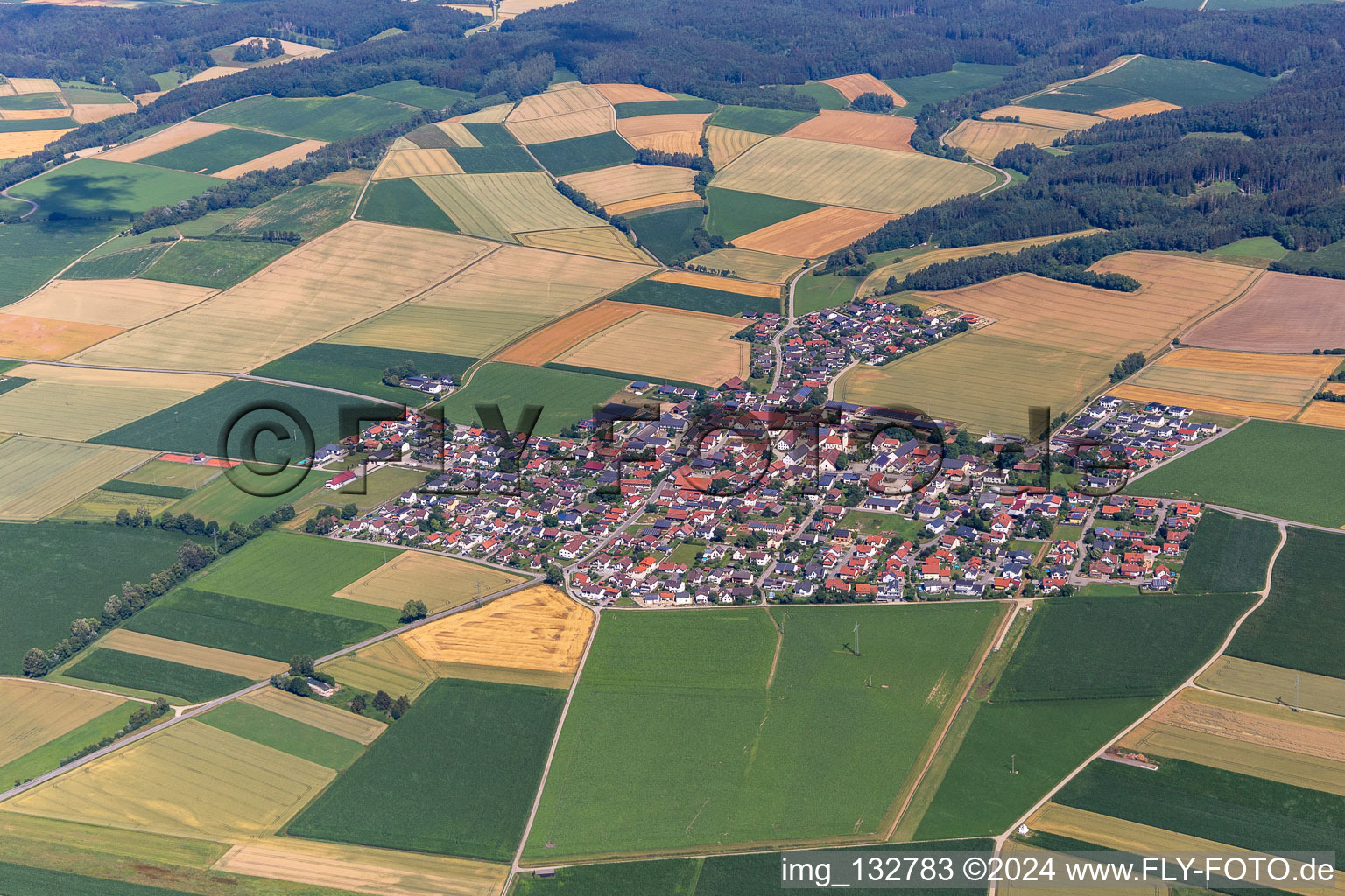 Photographie aérienne de Quartier Dornwang in Moosthenning dans le département Bavière, Allemagne