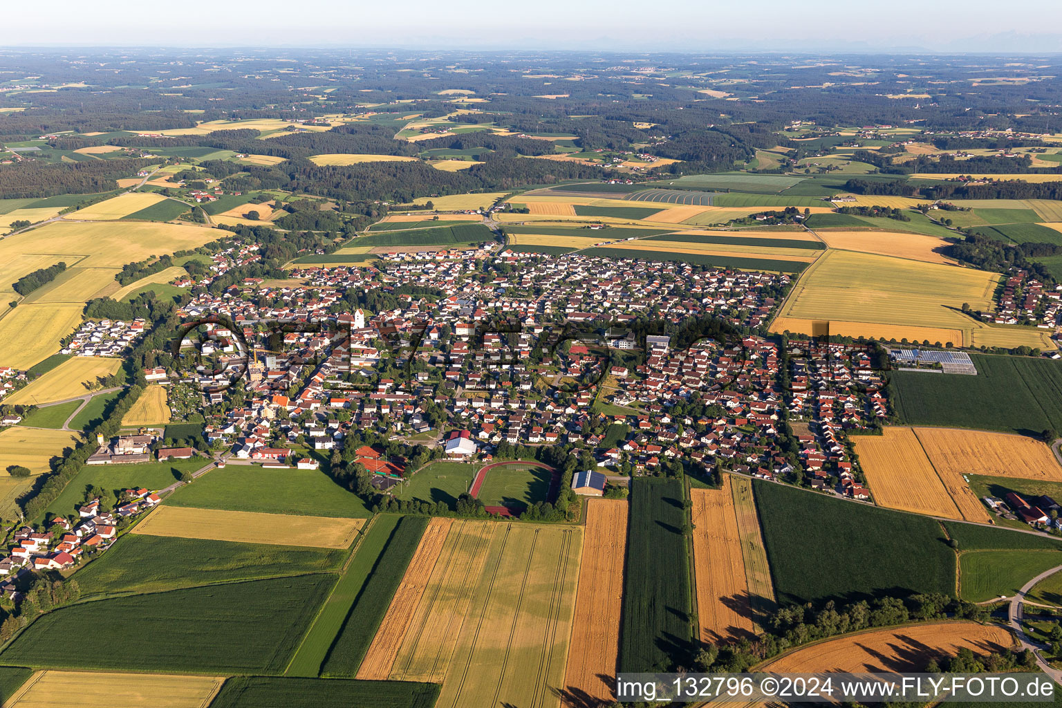 Photographie aérienne de Reisbach dans le département Bavière, Allemagne