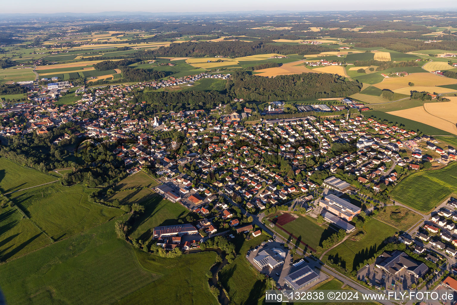 Photographie aérienne de Arnstorf dans le département Bavière, Allemagne