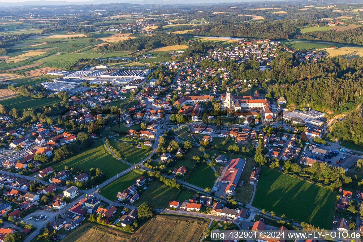 Quartier Sankt Peter in Aldersbach dans le département Bavière, Allemagne d'en haut