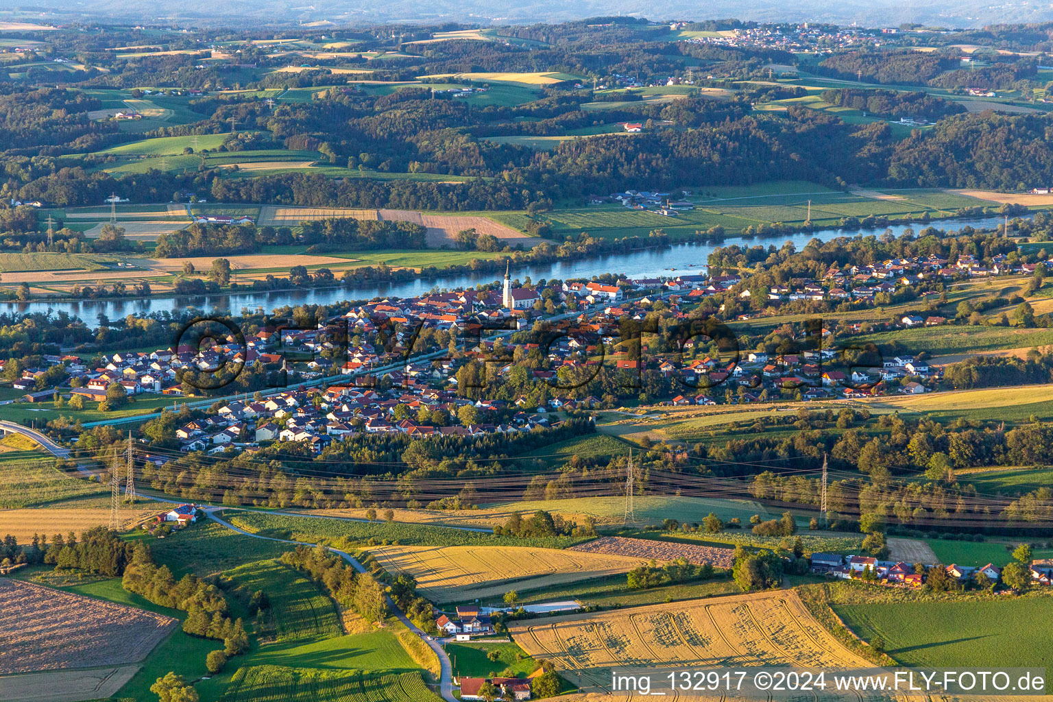 Vue aérienne de Quartier Pleinting in Vilshofen an der Donau dans le département Bavière, Allemagne