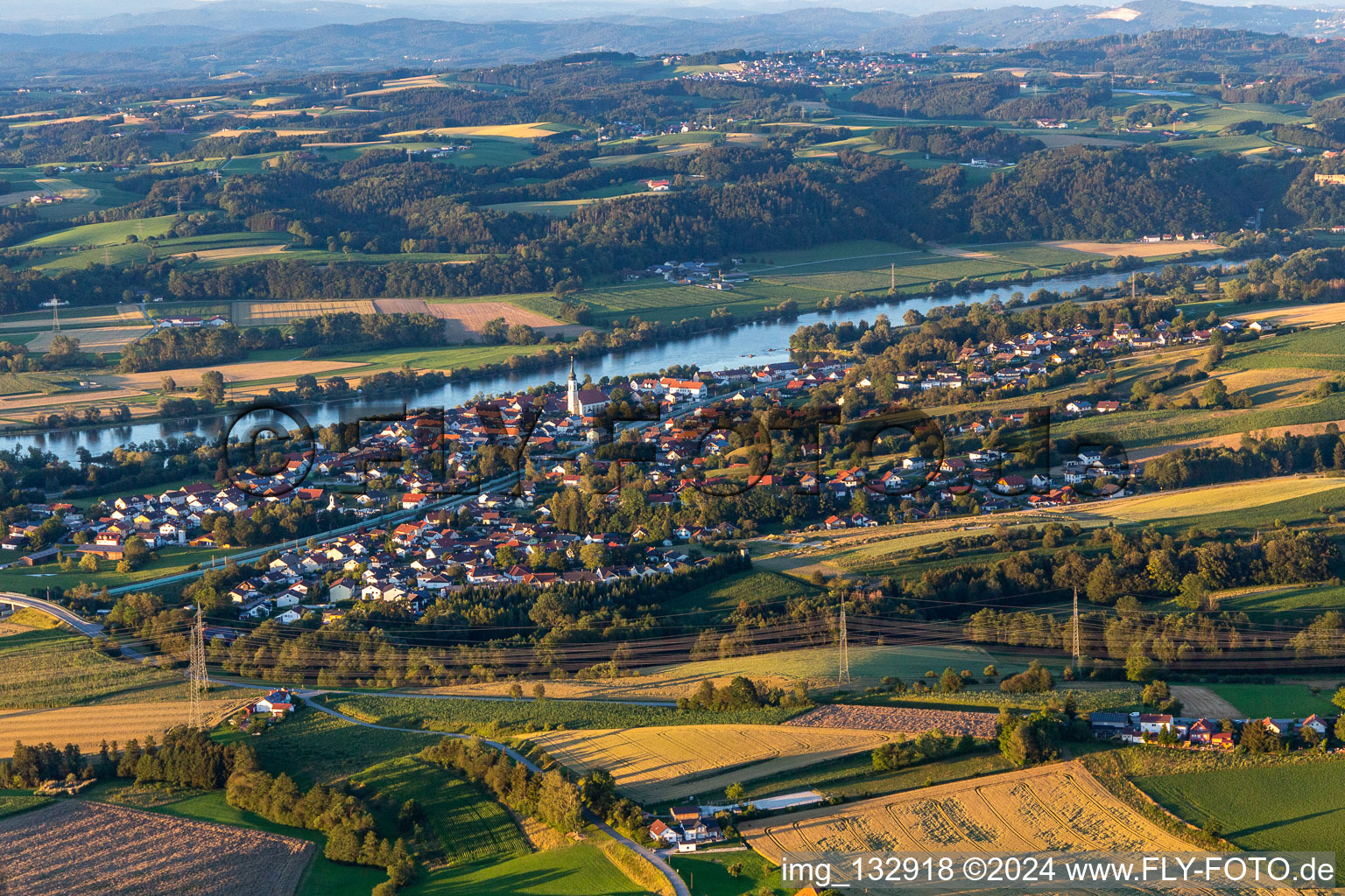 Vue aérienne de Quartier Pleinting in Vilshofen an der Donau dans le département Bavière, Allemagne