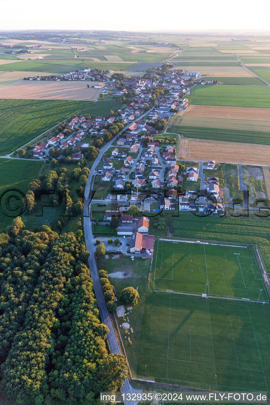 Vue aérienne de Buchhofen dans le département Bavière, Allemagne