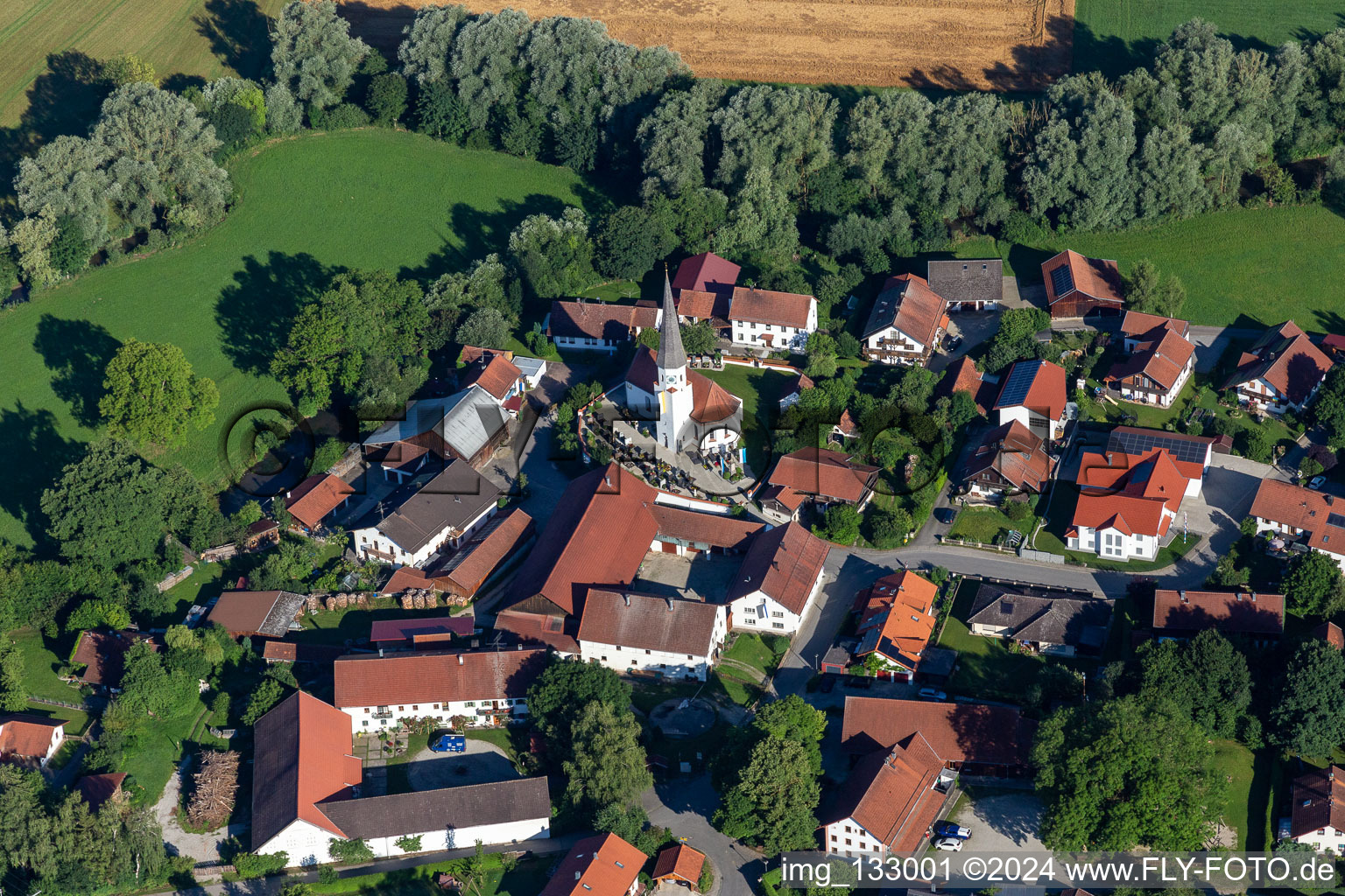 Photographie aérienne de Sur les Vils près de Rutting à le quartier Leberskirchen in Schalkham dans le département Bavière, Allemagne