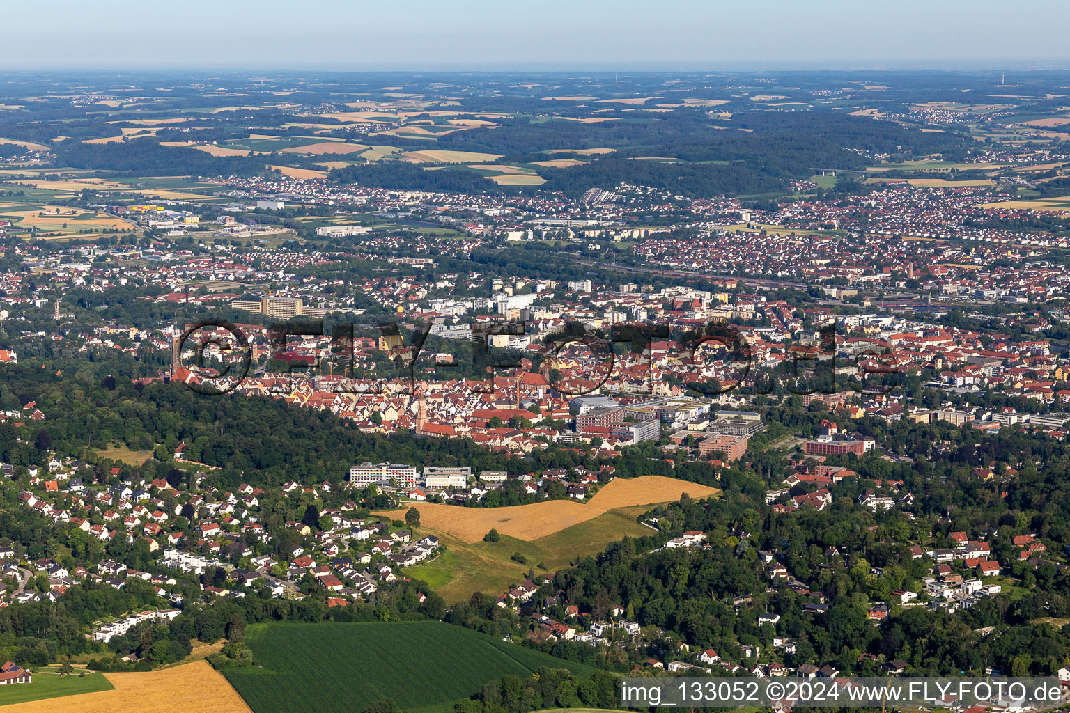 Vue aérienne de Landshut dans le département Bavière, Allemagne