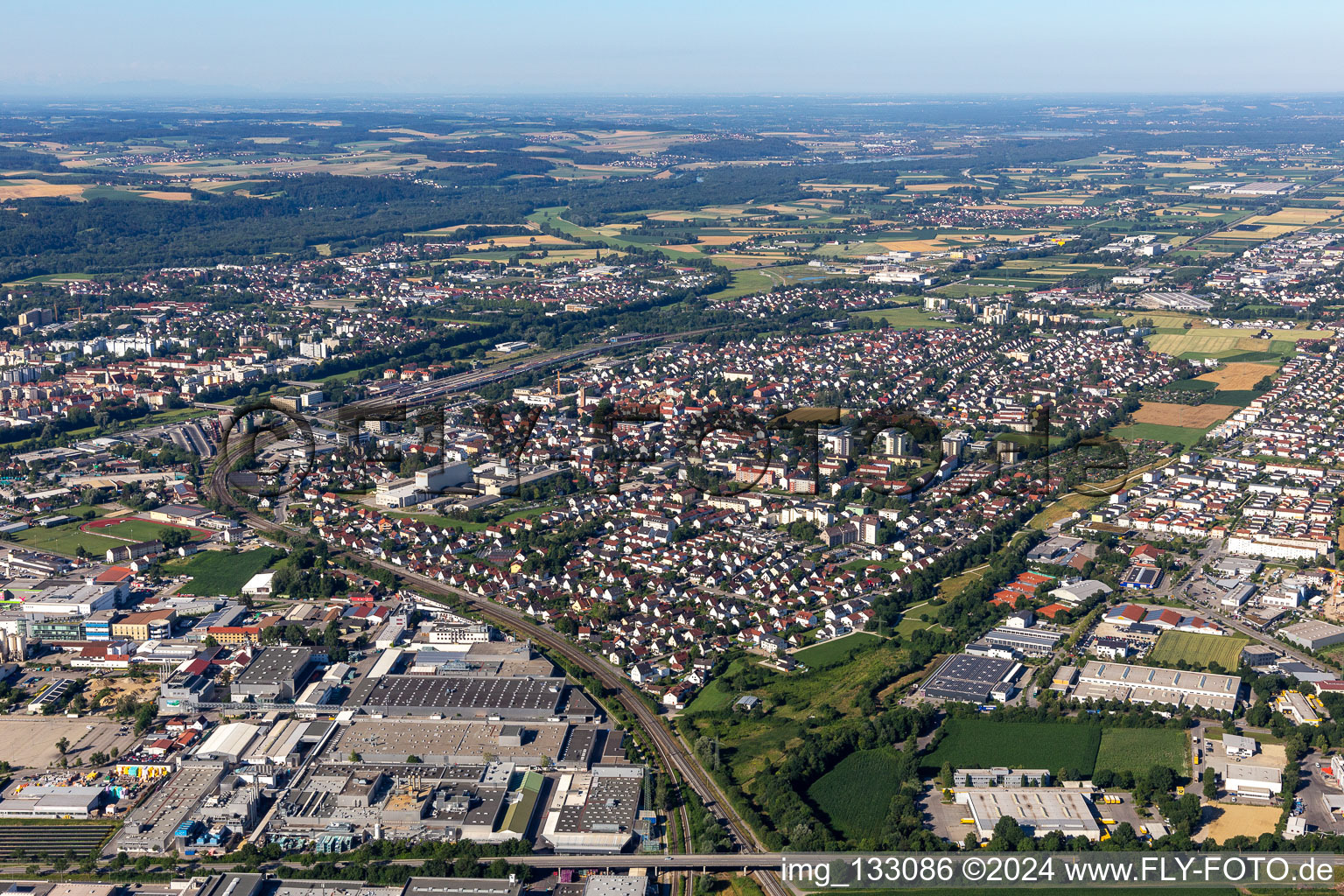 Landshut dans le département Bavière, Allemagne hors des airs