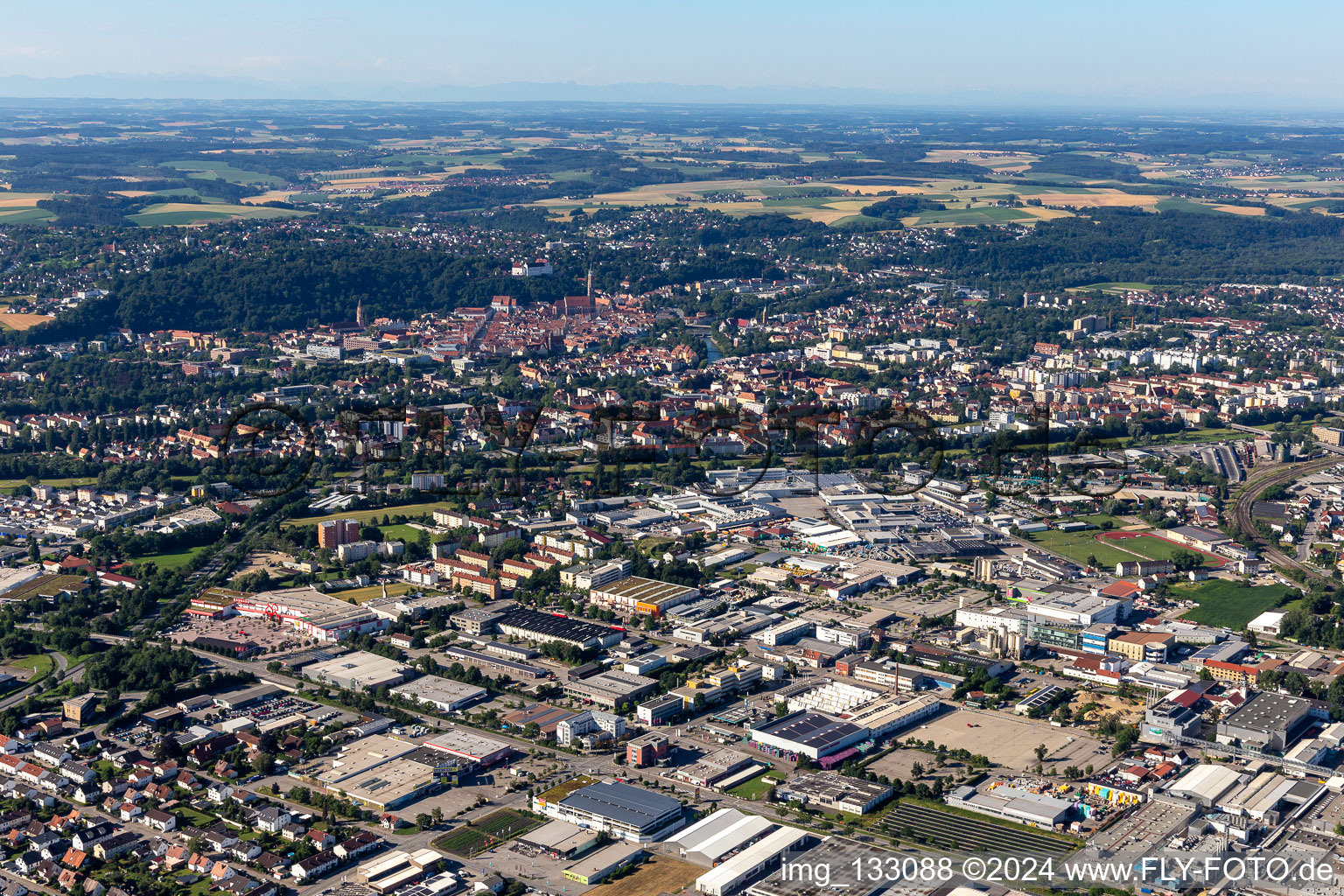 Landshut dans le département Bavière, Allemagne vue d'en haut