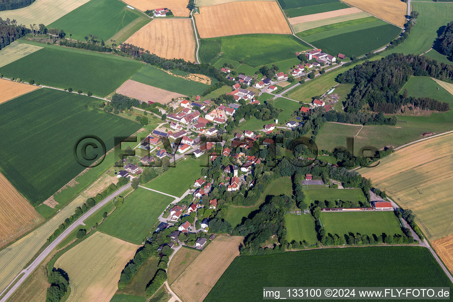 Photographie aérienne de Quartier Oberglaim in Ergolding dans le département Bavière, Allemagne