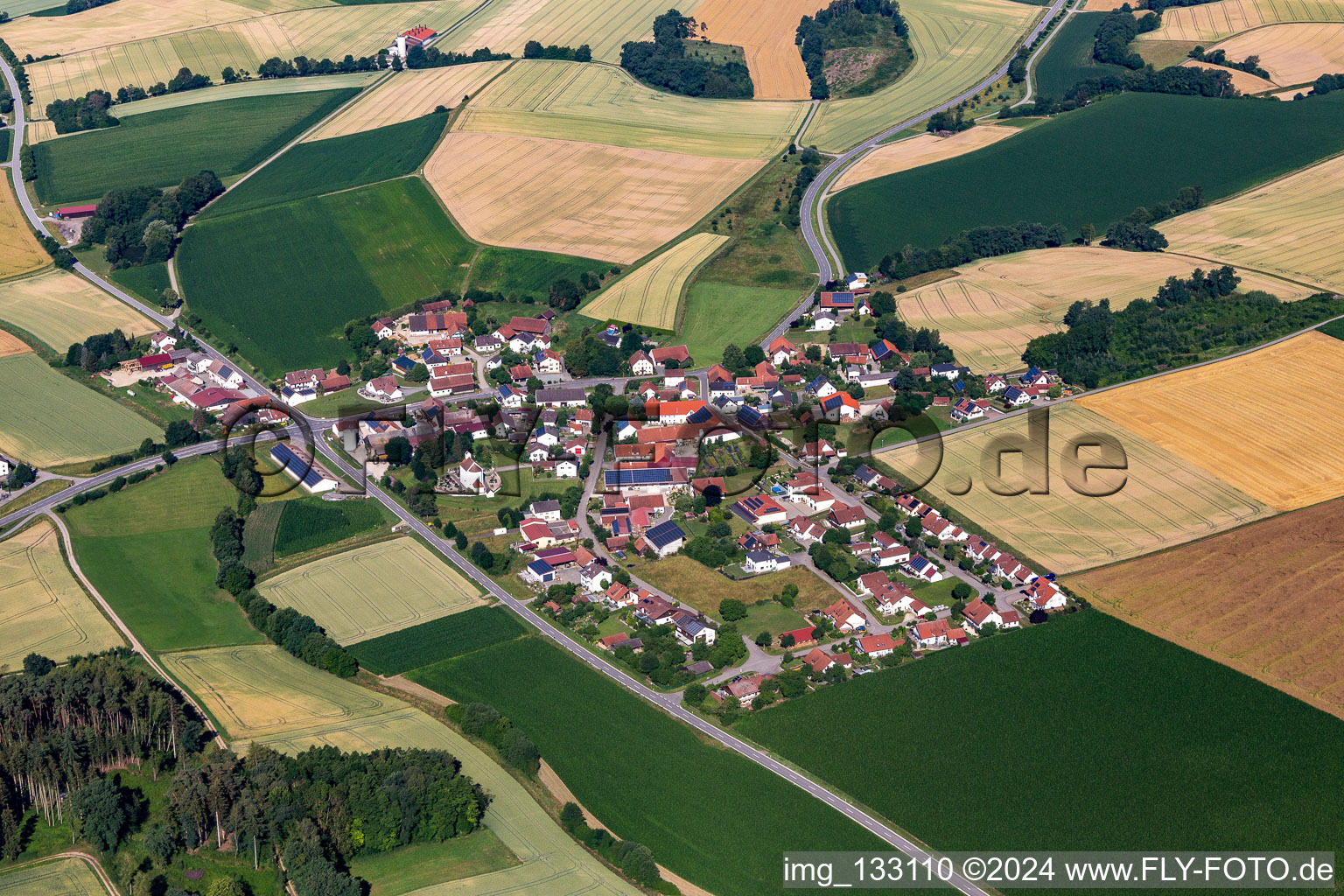 Vue aérienne de Quartier Türkenfeld in Hohenthann dans le département Bavière, Allemagne