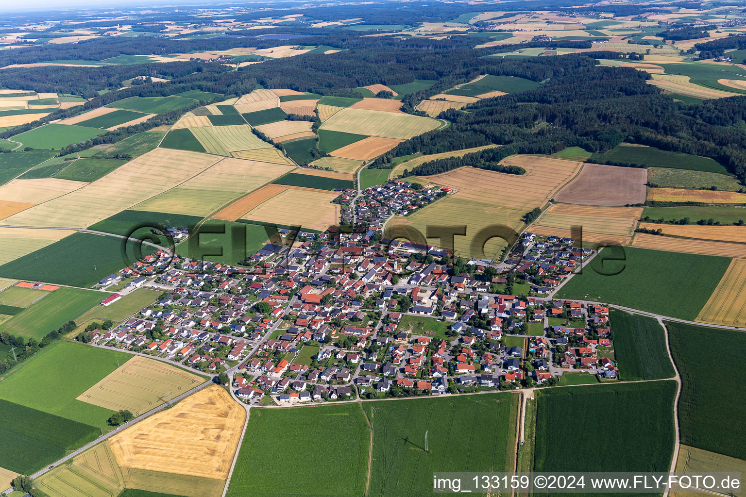 Quartier Dornwang in Moosthenning dans le département Bavière, Allemagne d'en haut